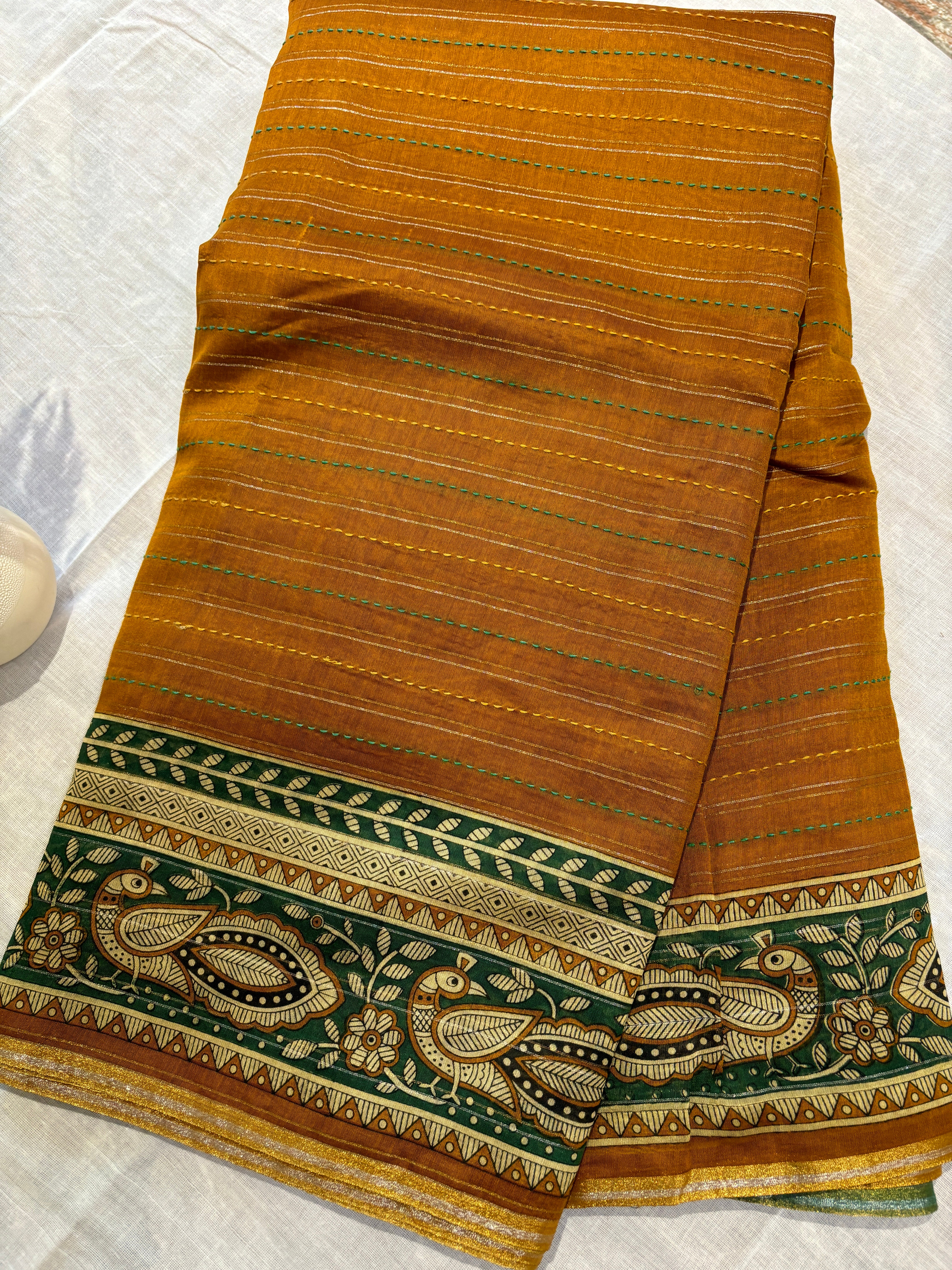 Pure cotton Madhubani printed saree