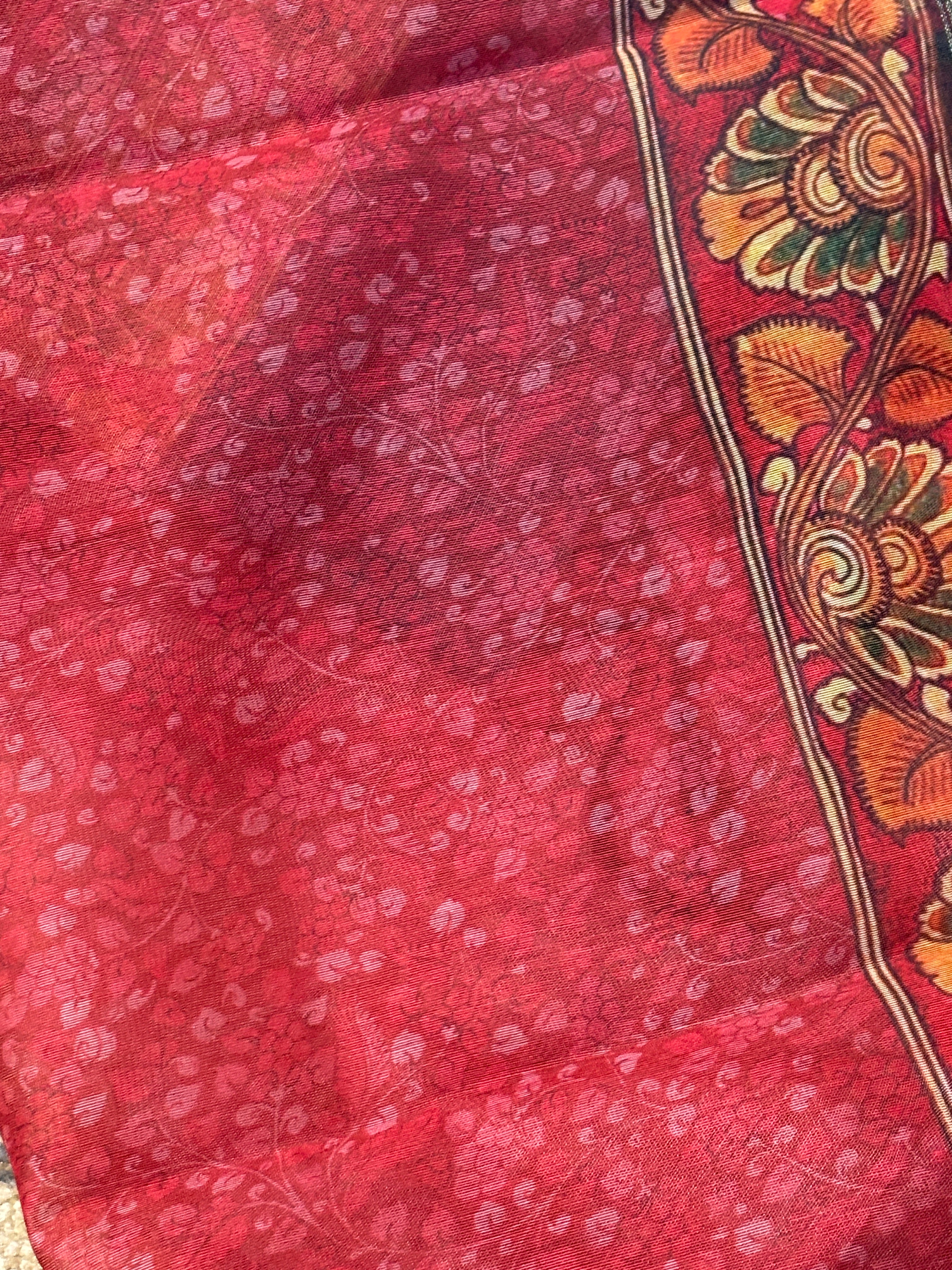 Banarasi linen digital printed