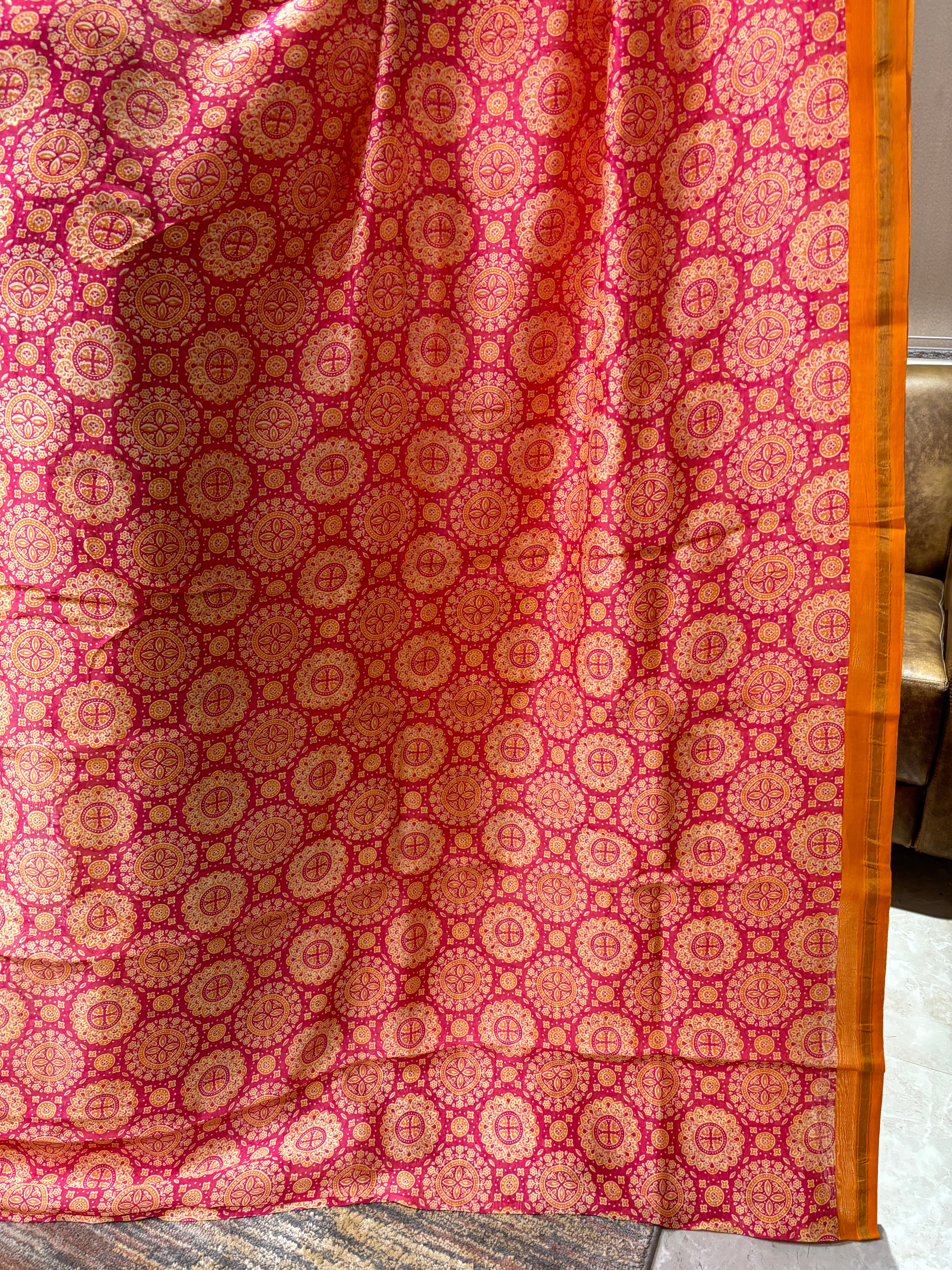 Soft printed Chanderi cotton