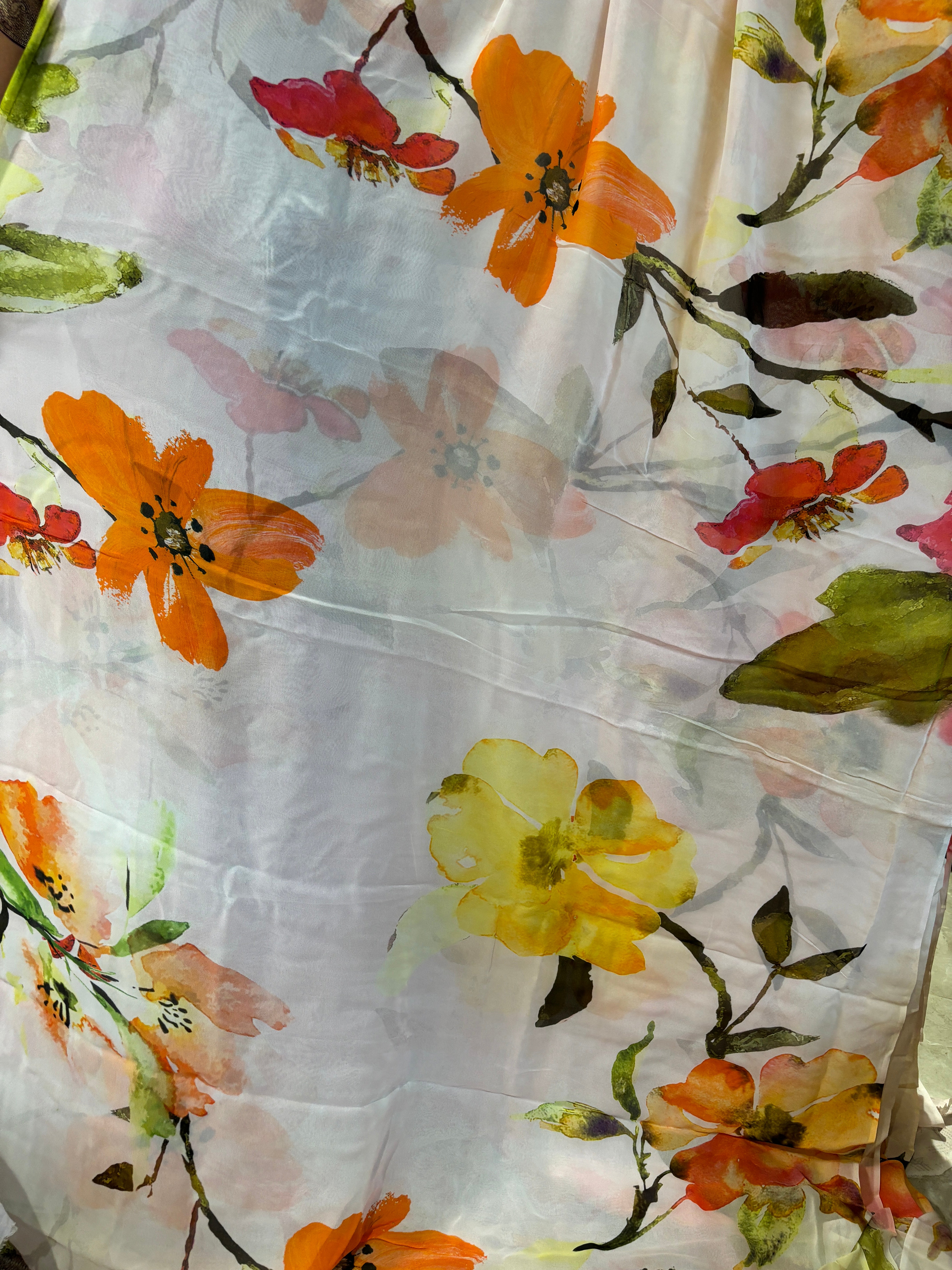 Pure georget digital printed sarees