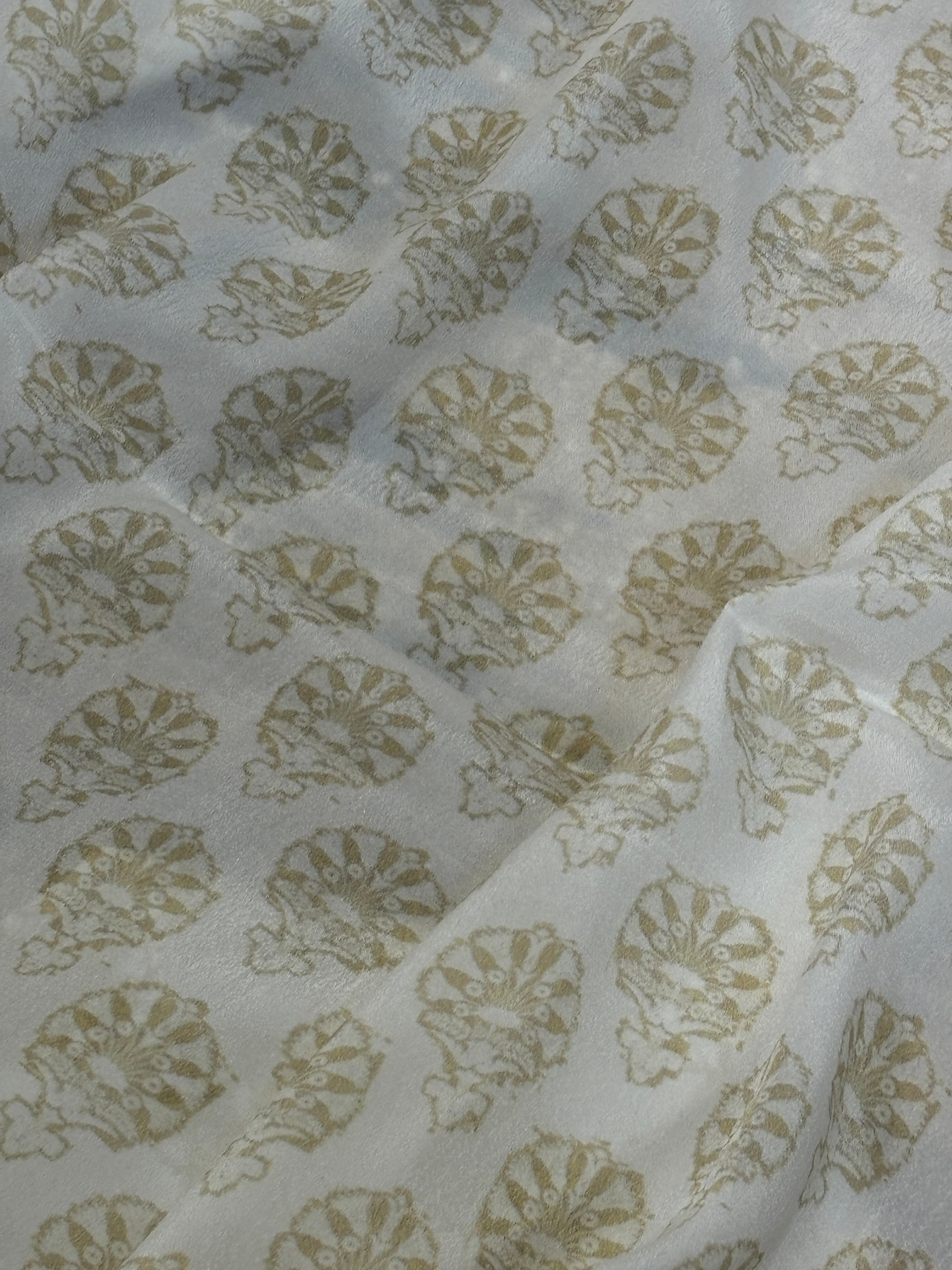 Pure crepe silk digital printed sarees