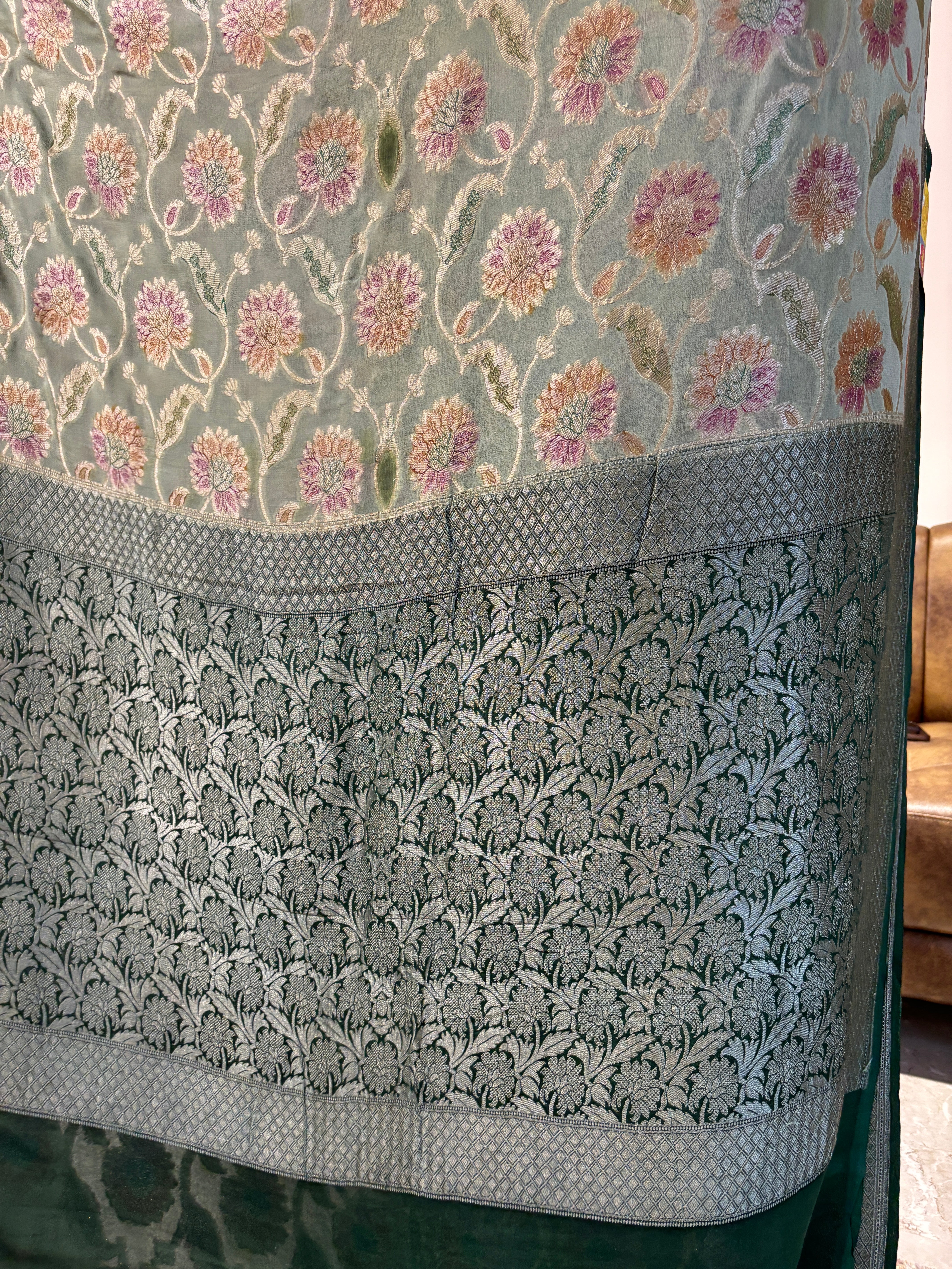 Pure khaddi georget saree (Banarasi saree)