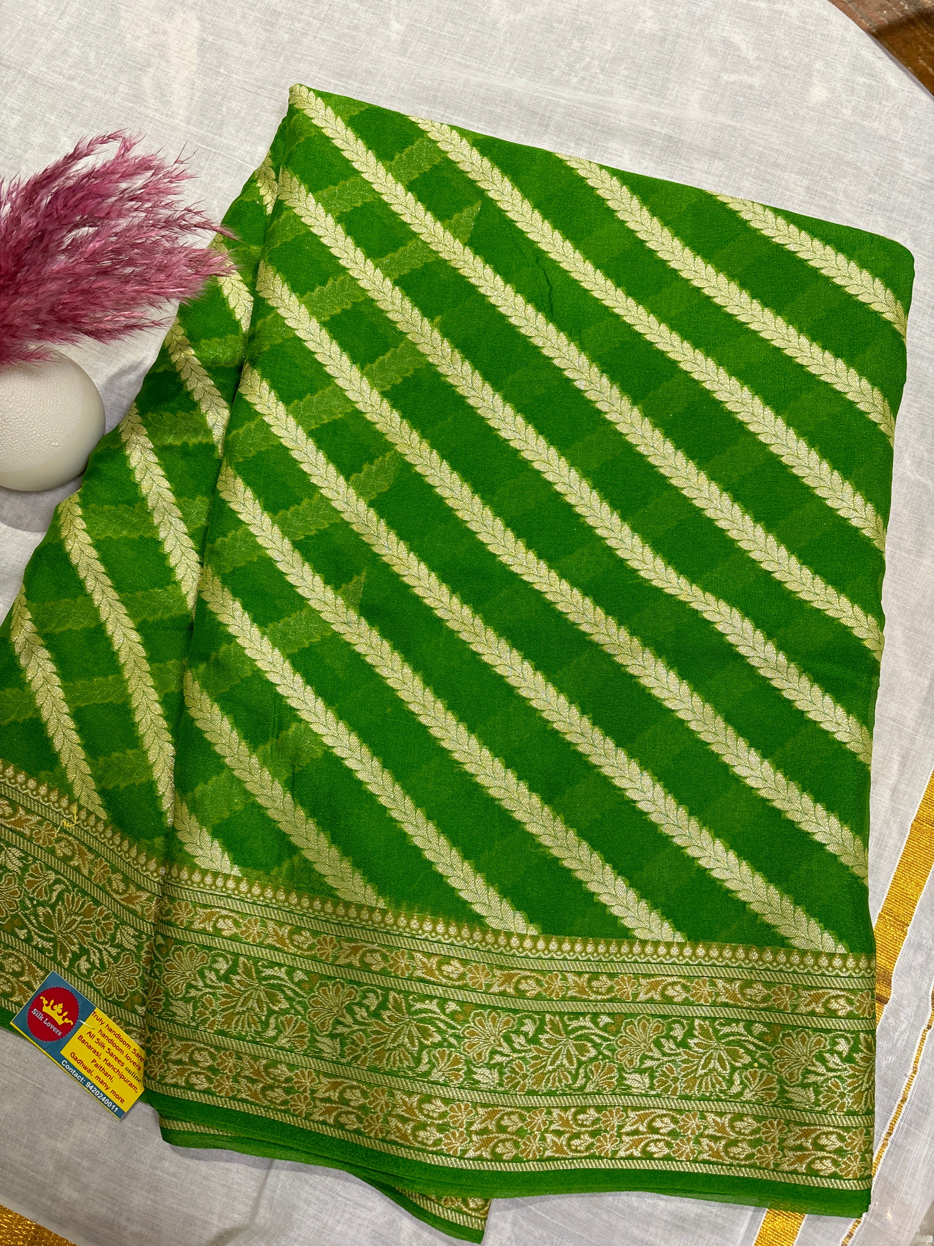 Pure khaddi chiffon saree