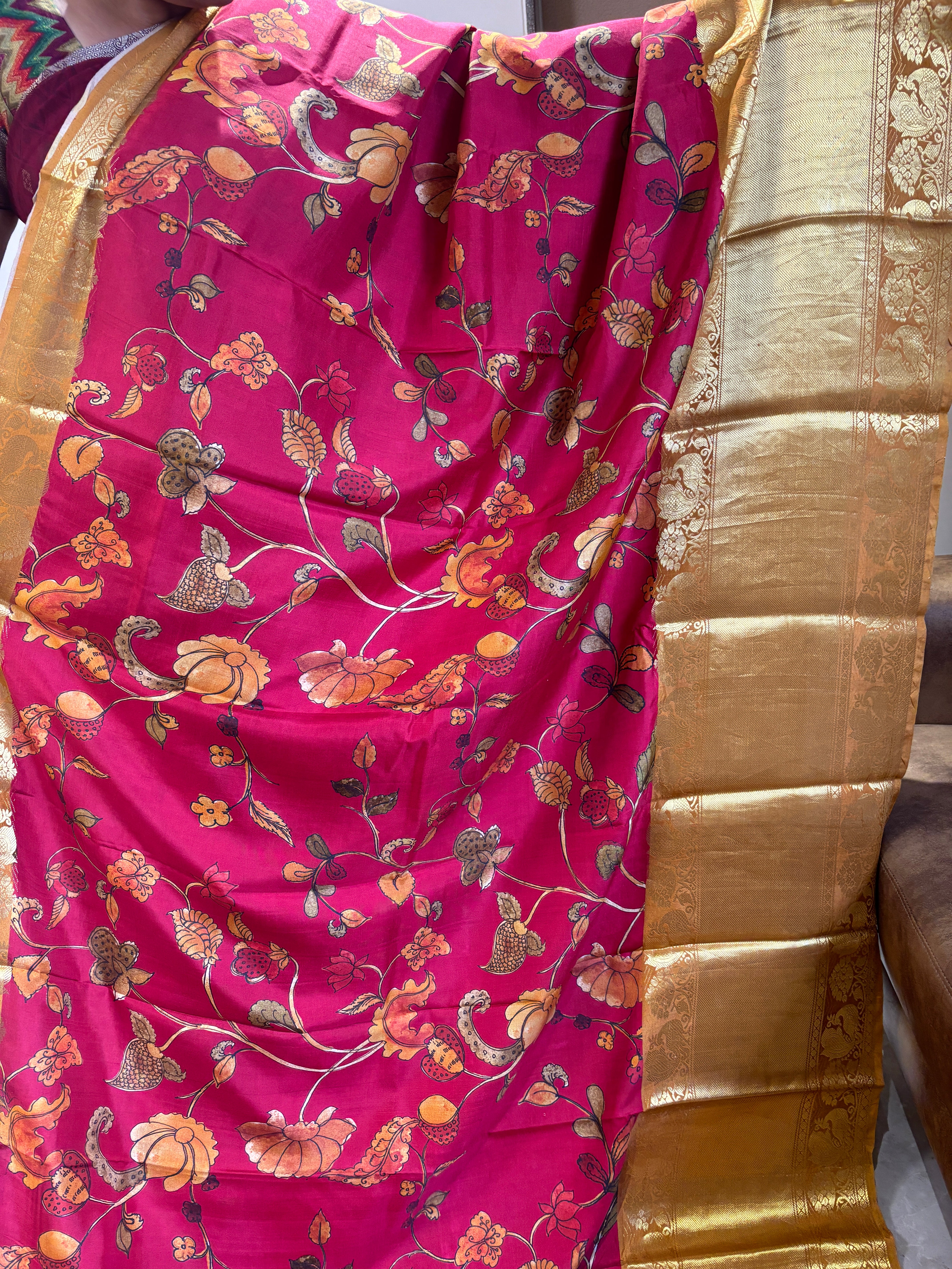 Digital printed Dharmavaram silk