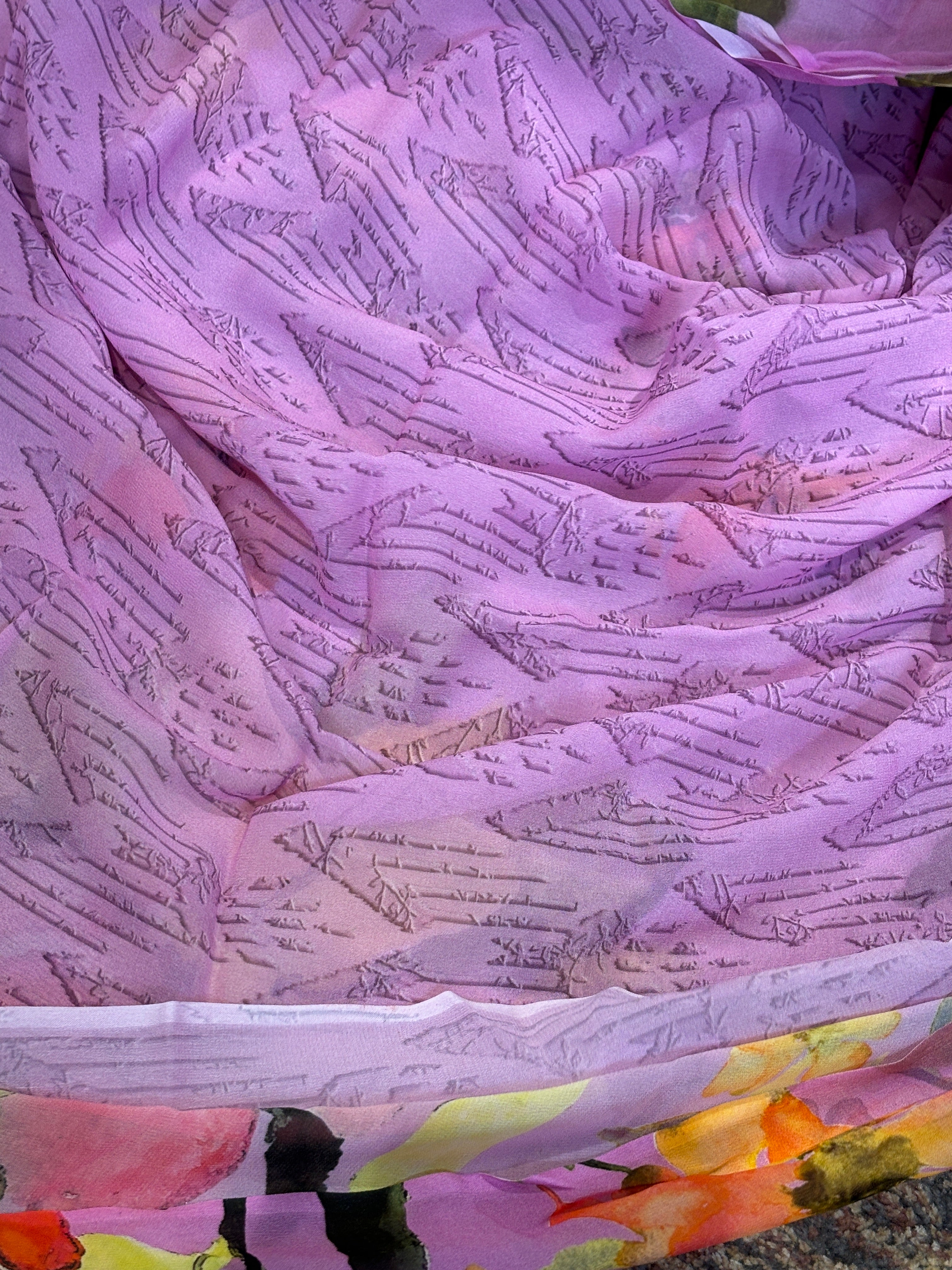 Pure georget digital printed sarees