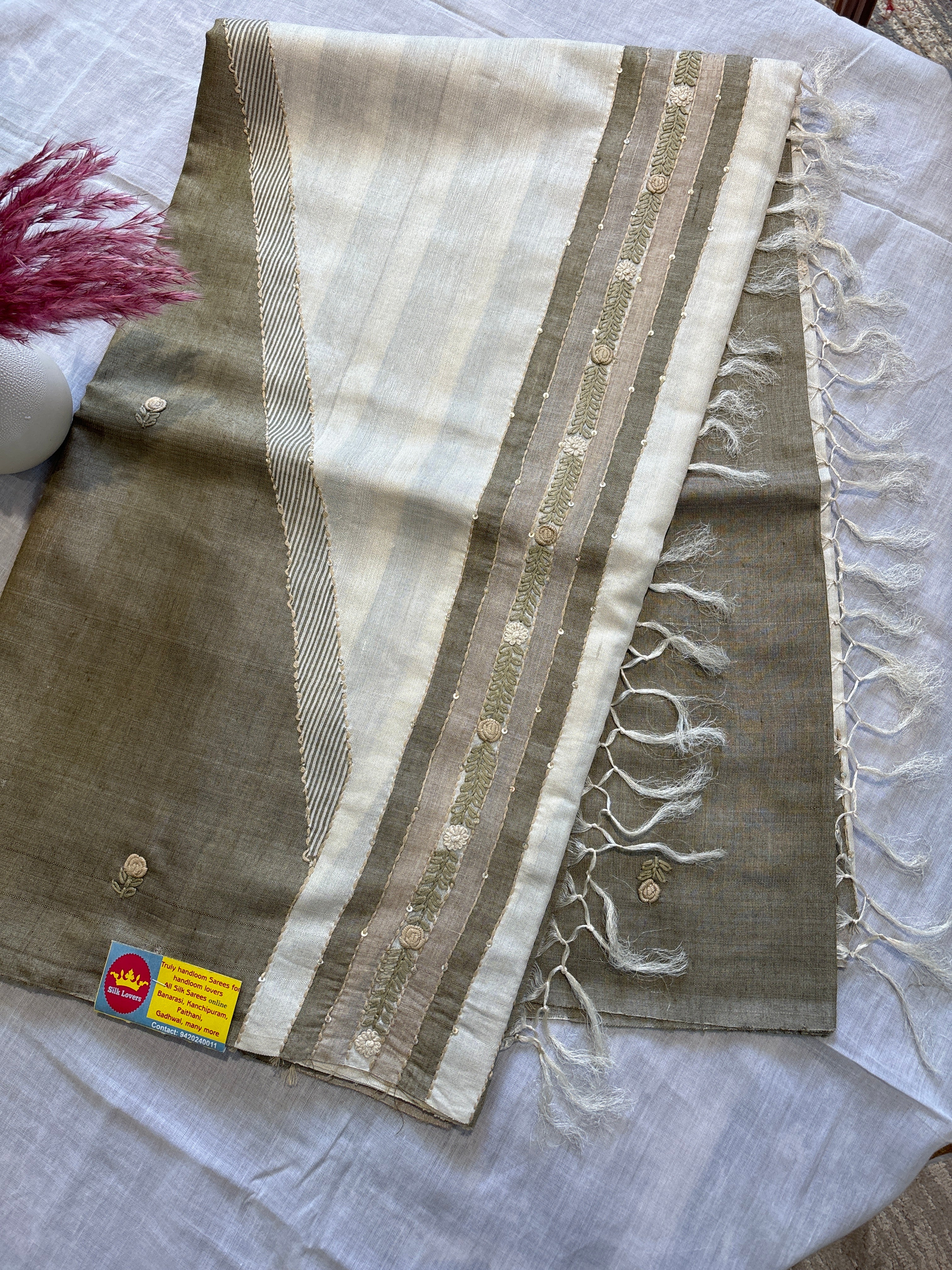 Pure Tusser silk saree