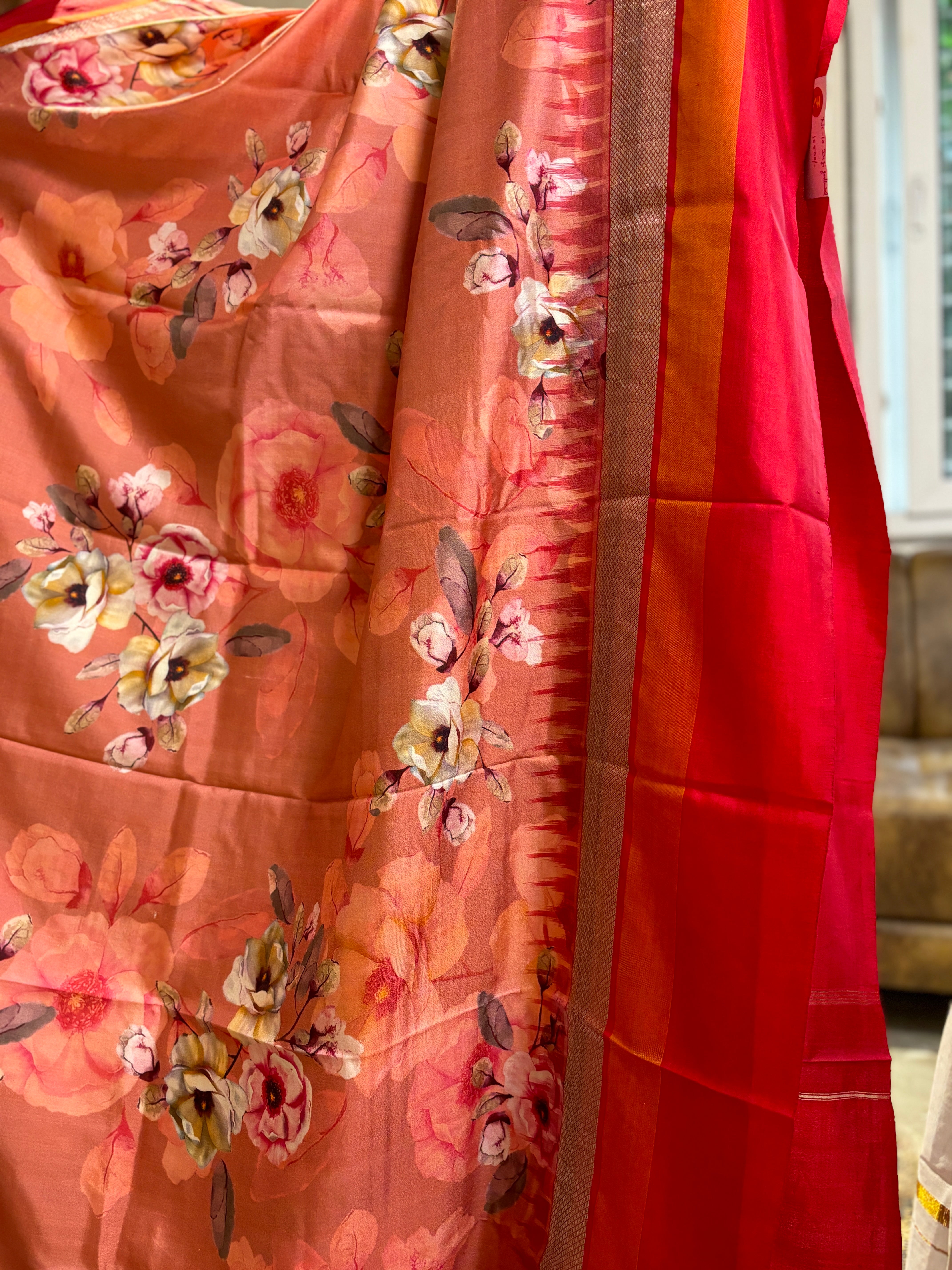 Digital printed silk