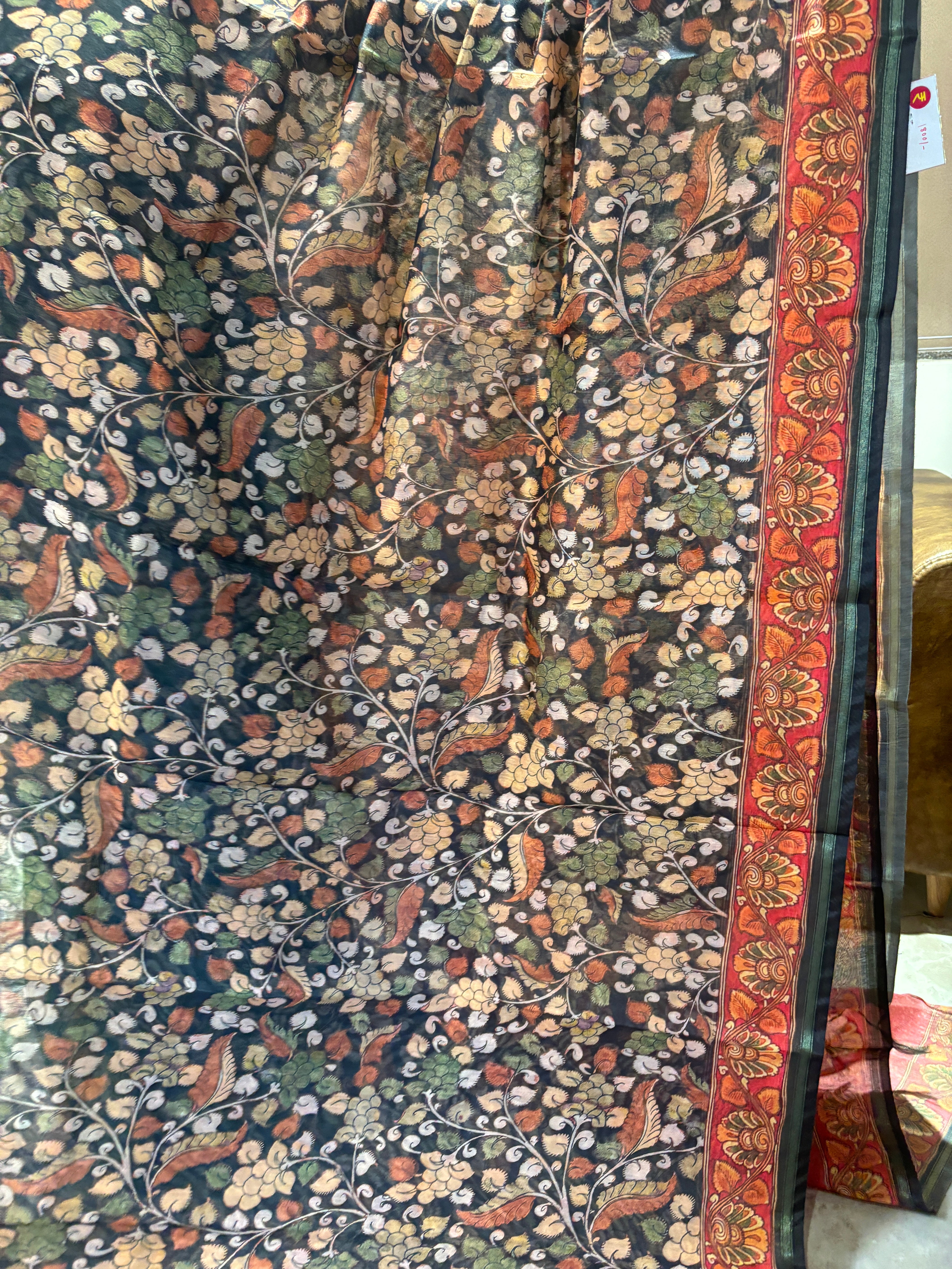 Banarasi linen digital printed