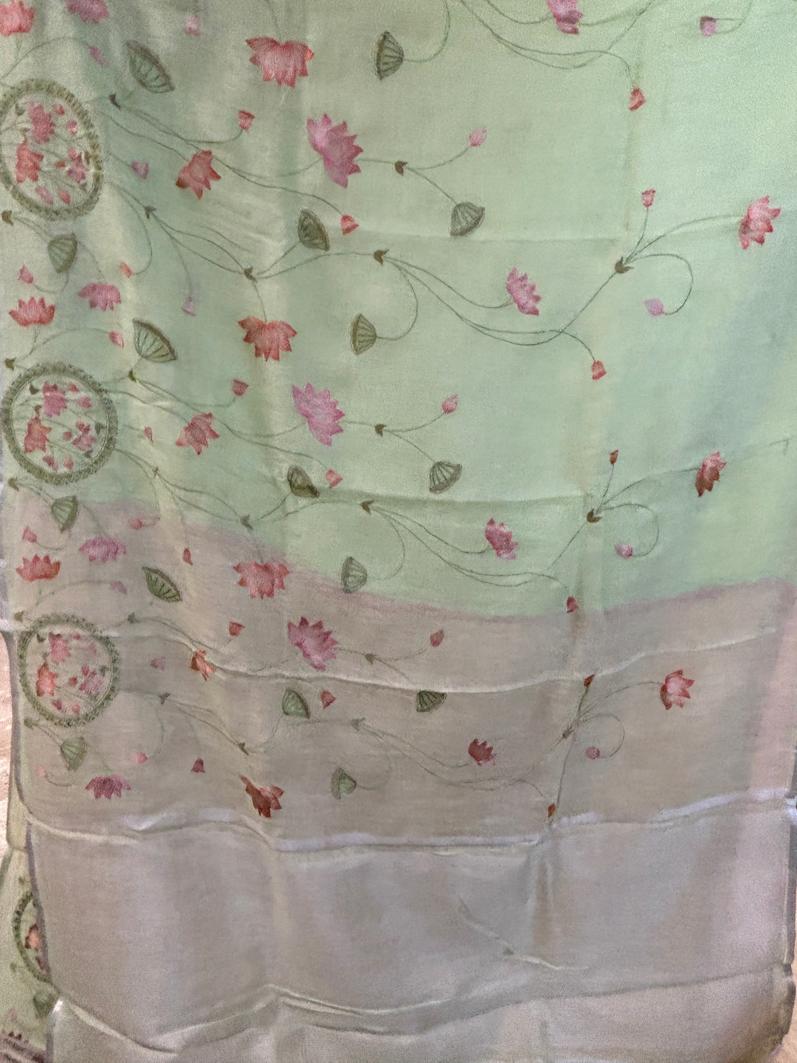 Pista green pure linen