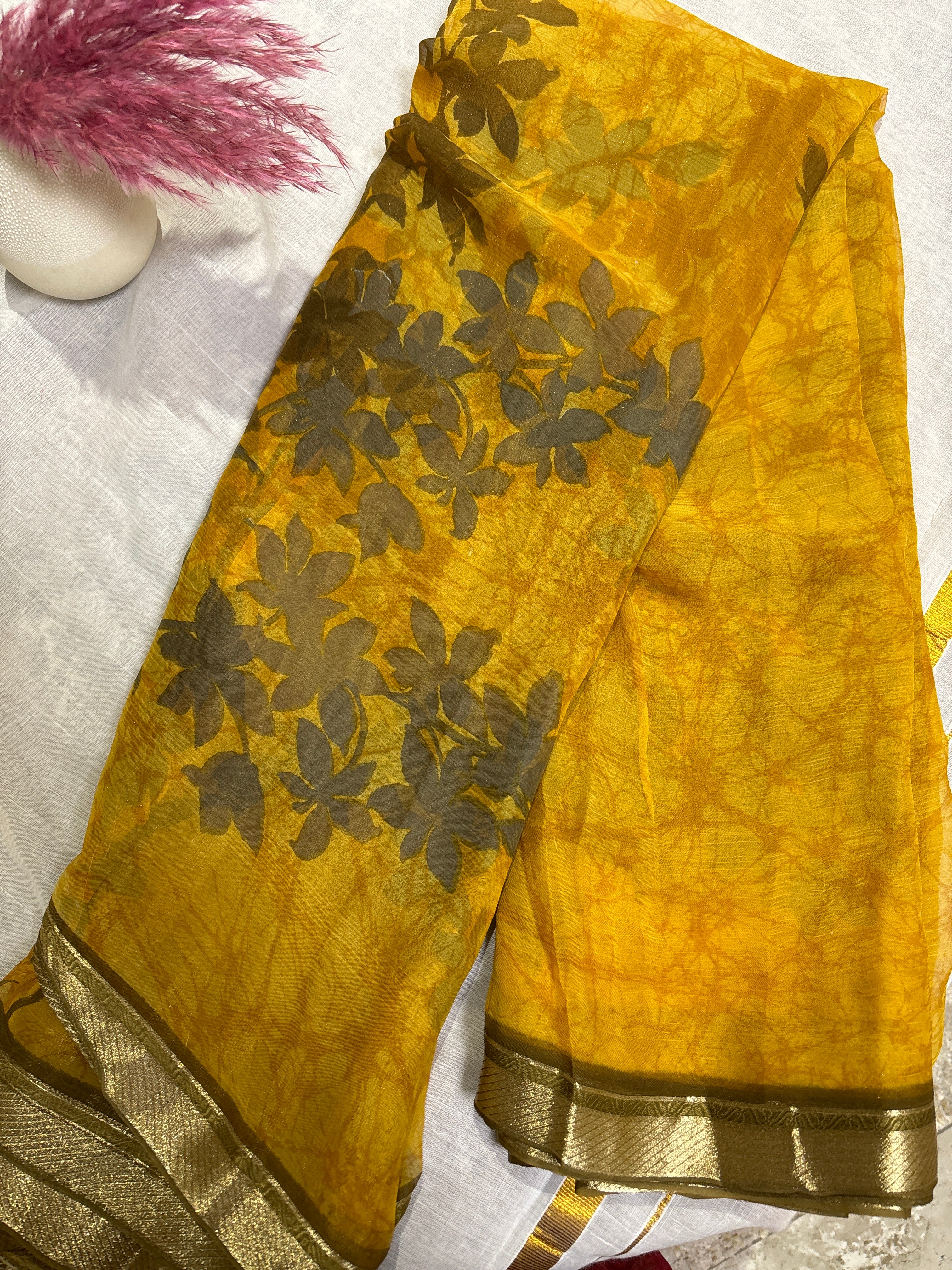 Pure georget saree