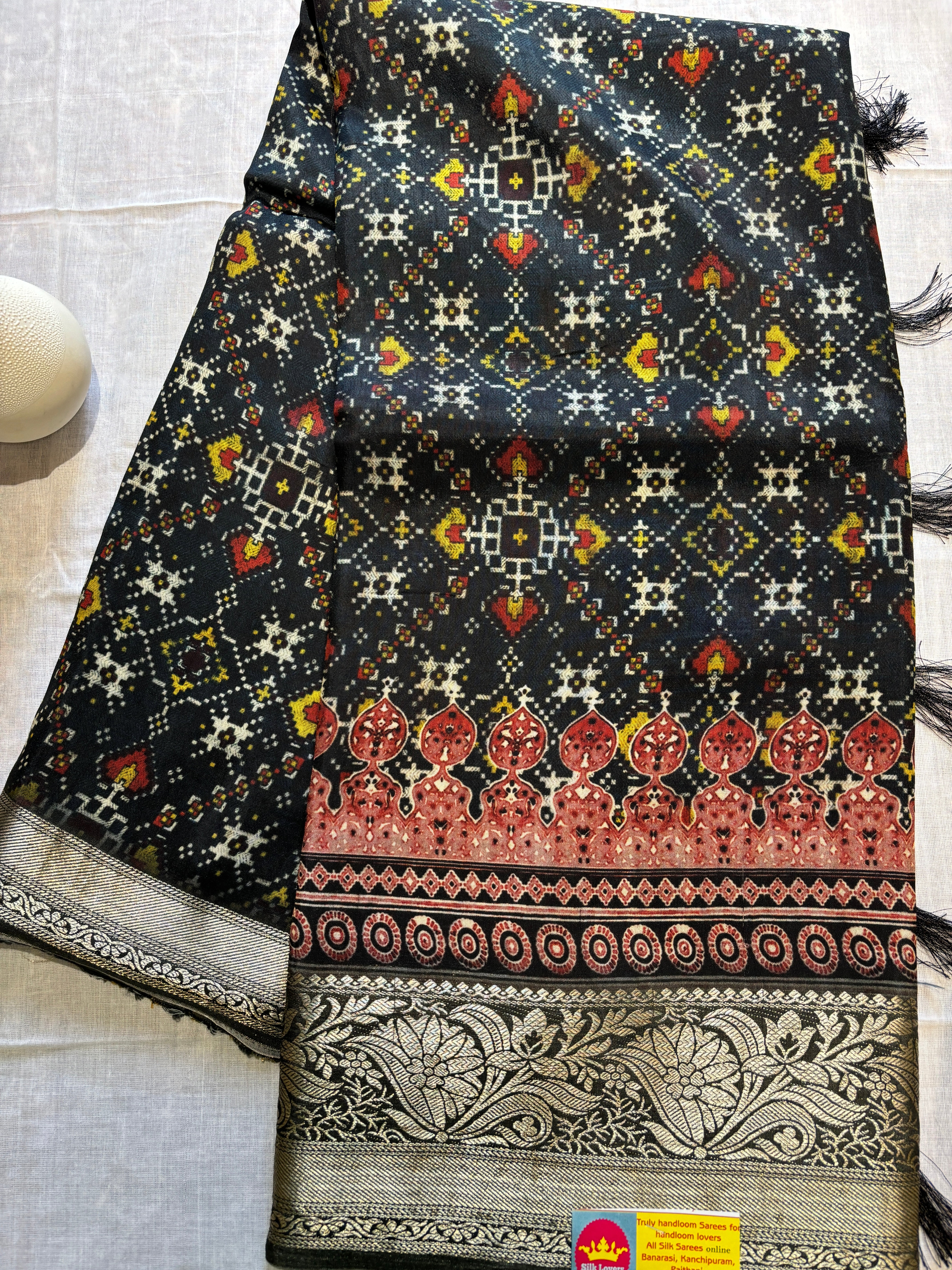 Pure dola silk digital printed saree