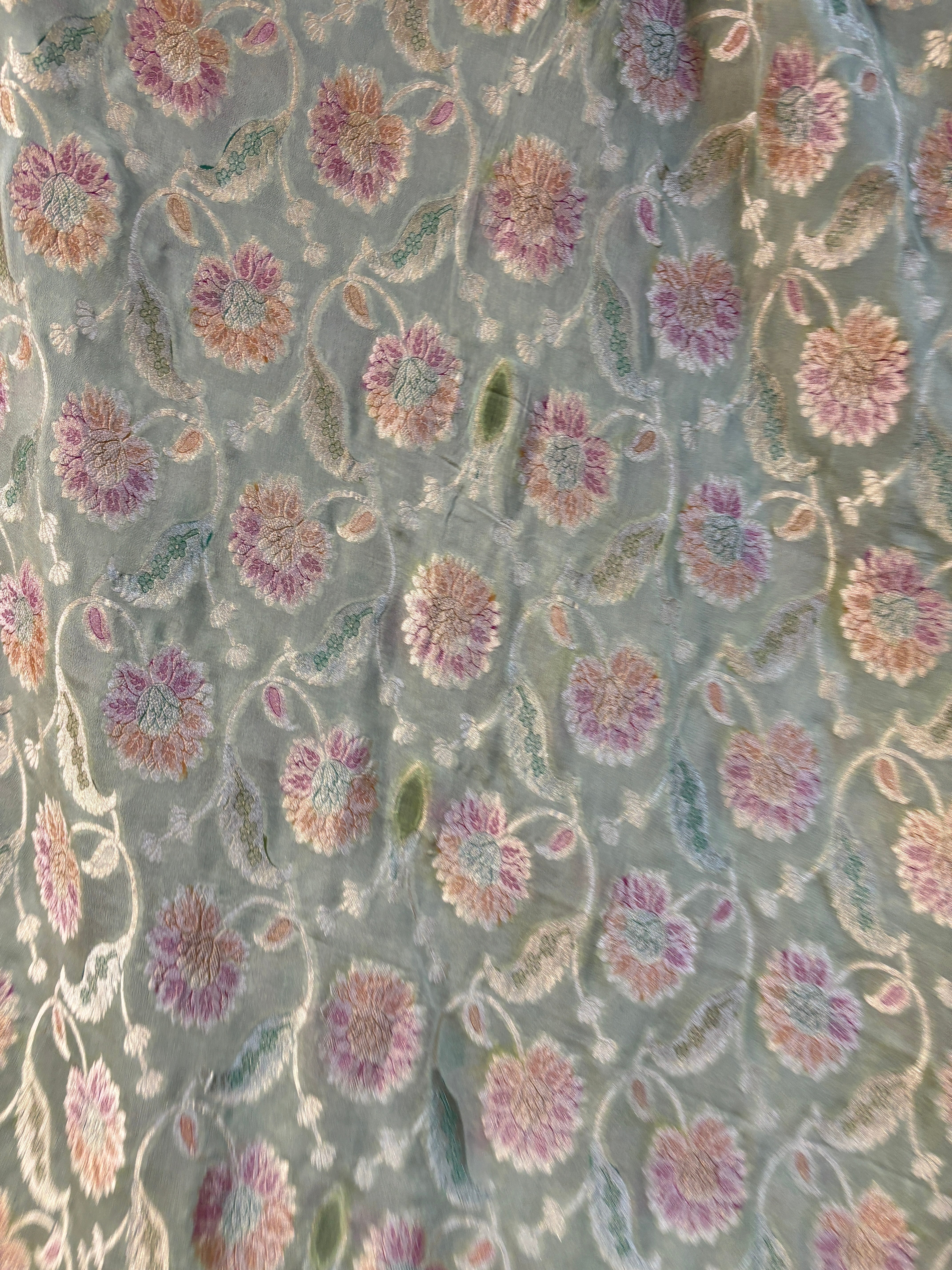 Pure khaddi georget saree (Banarasi saree)