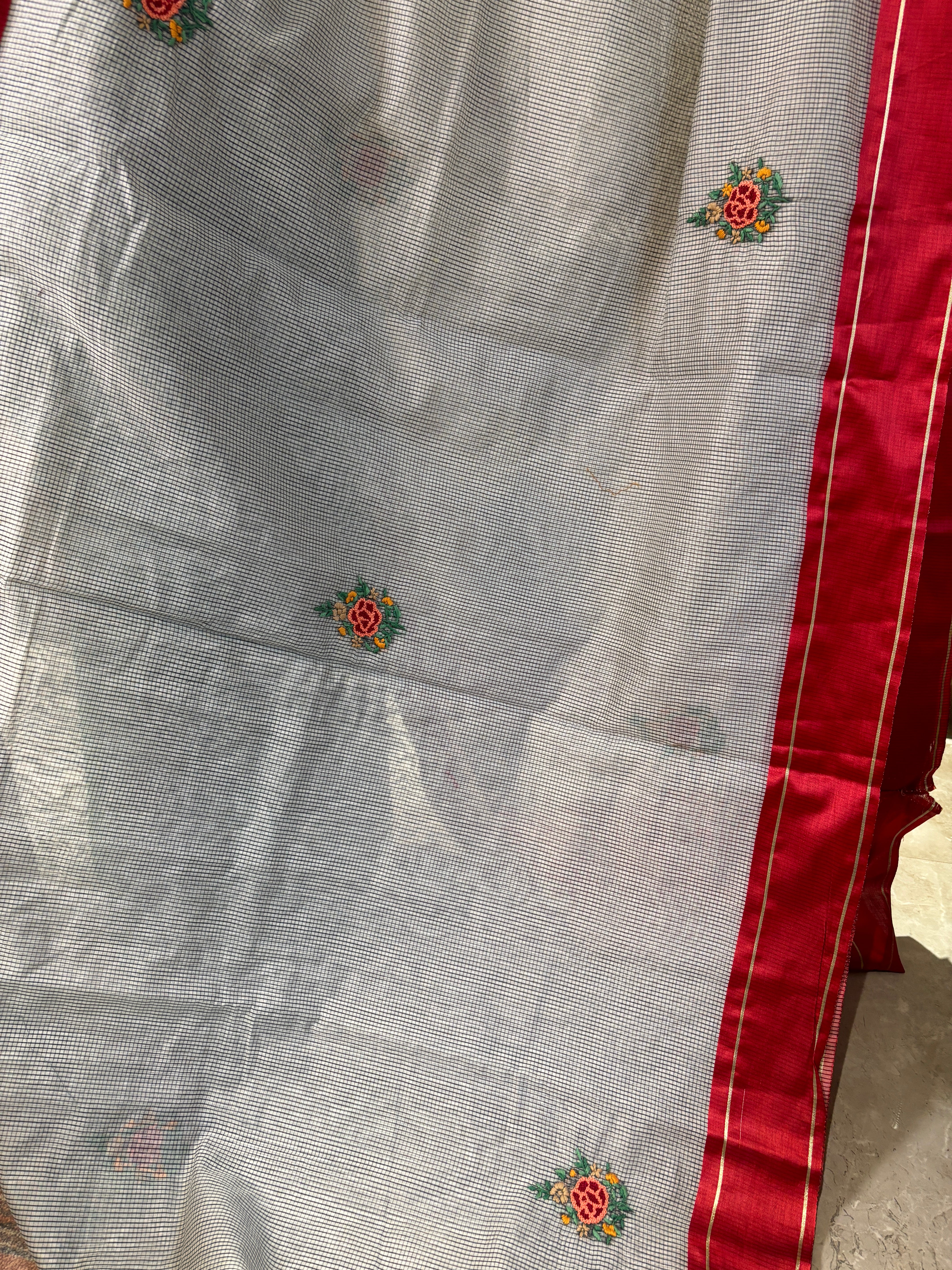 Pure cotton checked saree
