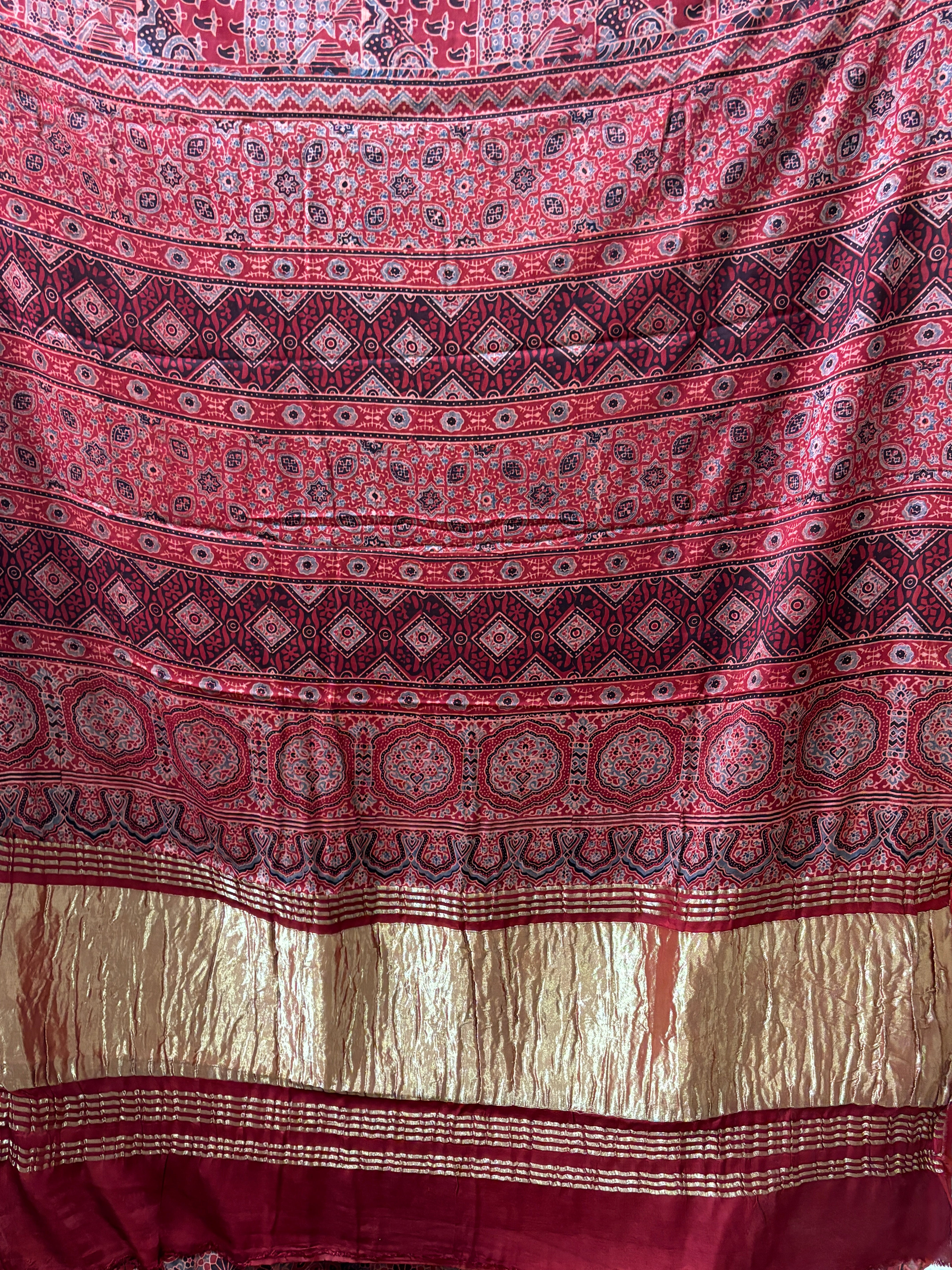 Modal silk Ajharkh sarees