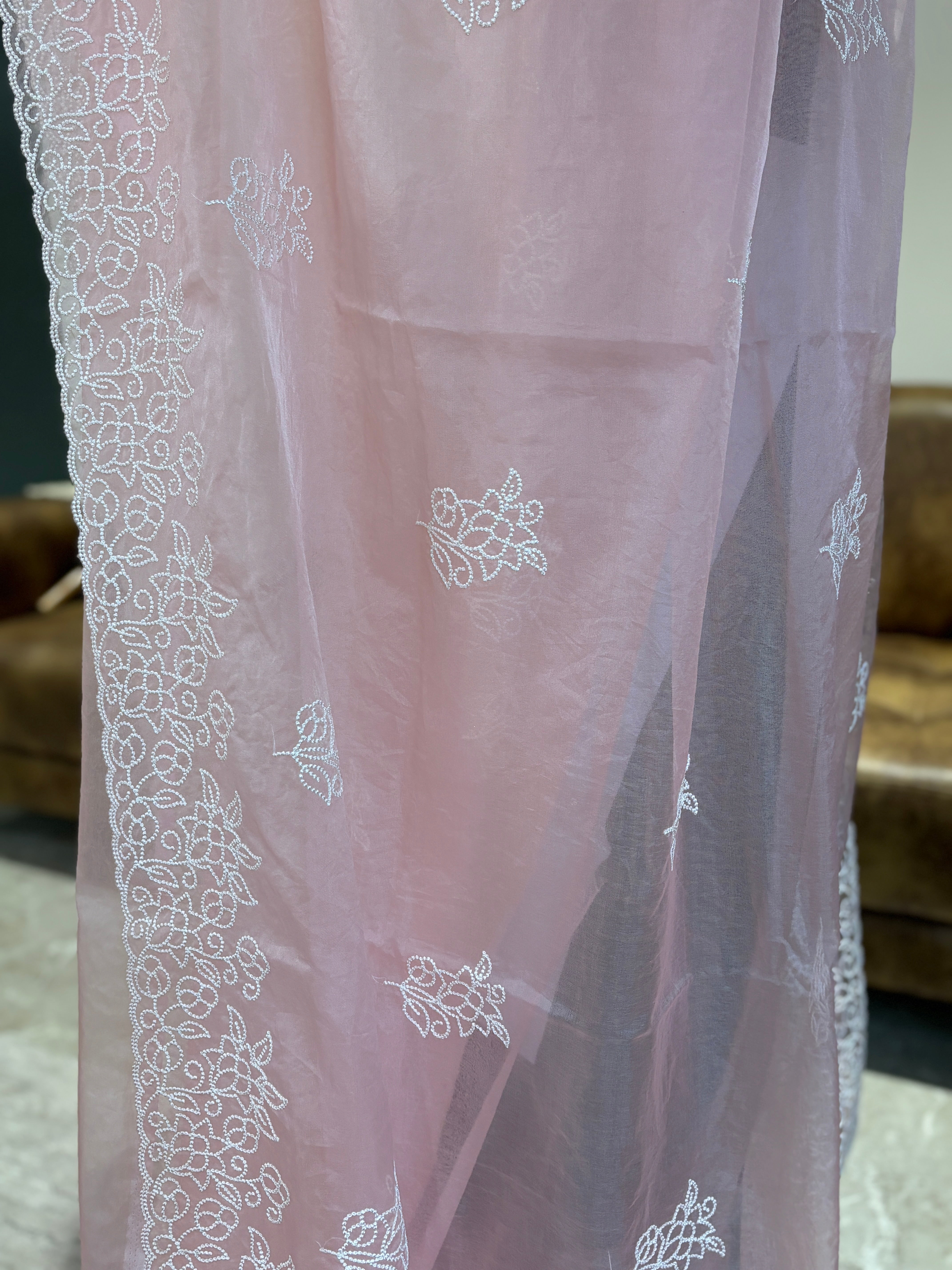 Baby pink organza