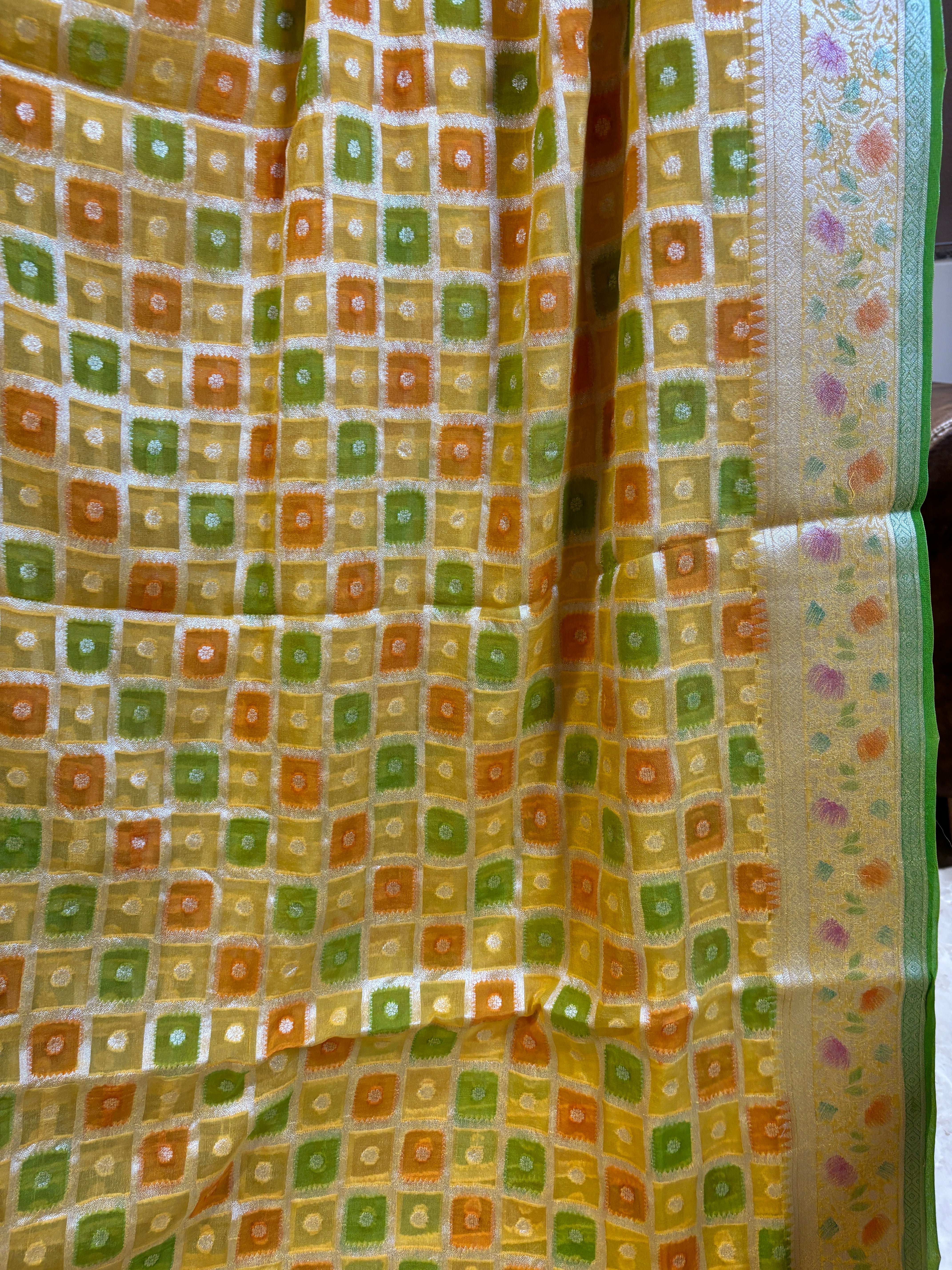 Pure dupian silk gharchola saree