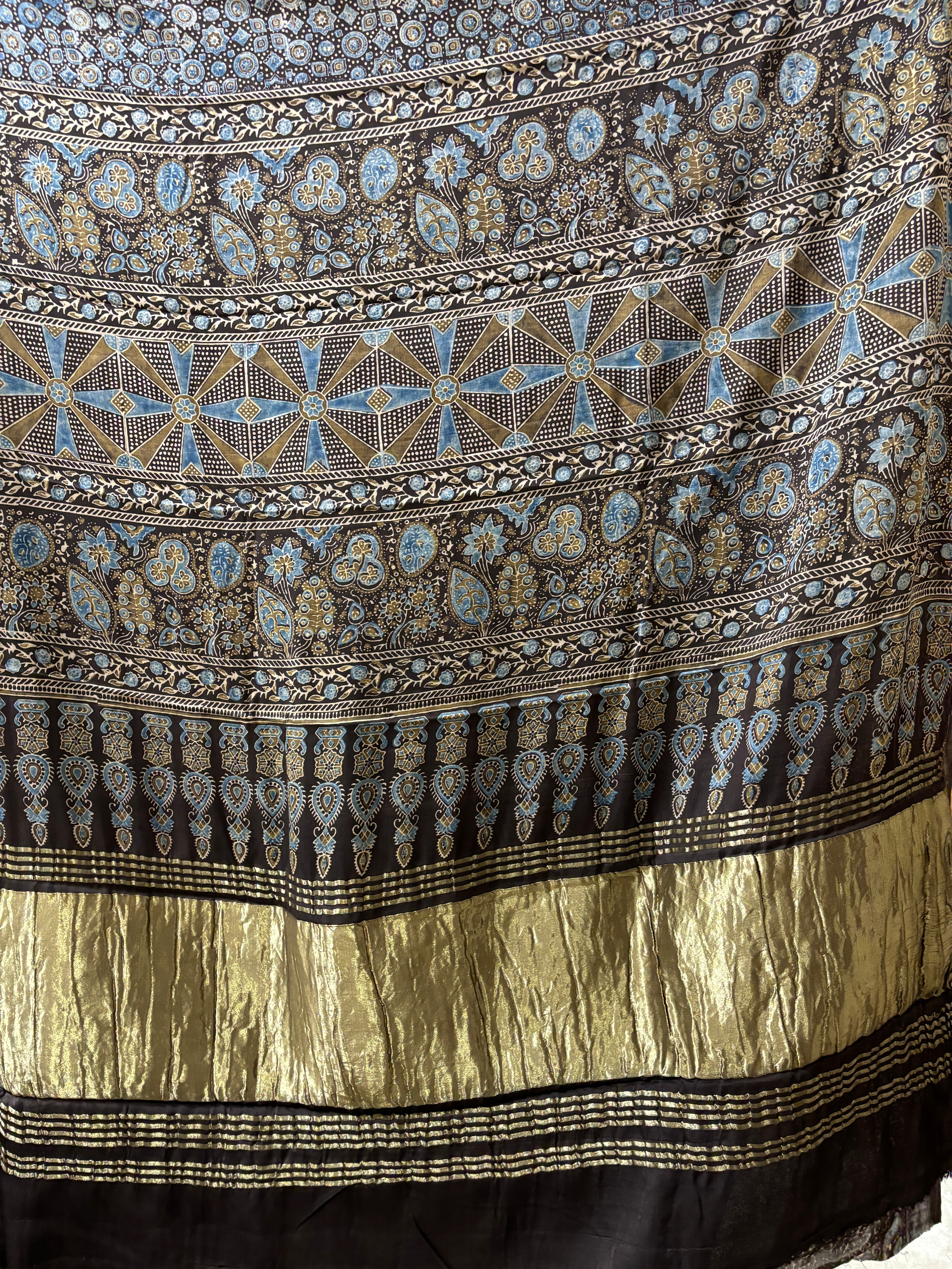 Modal silk Ajharkh sarees