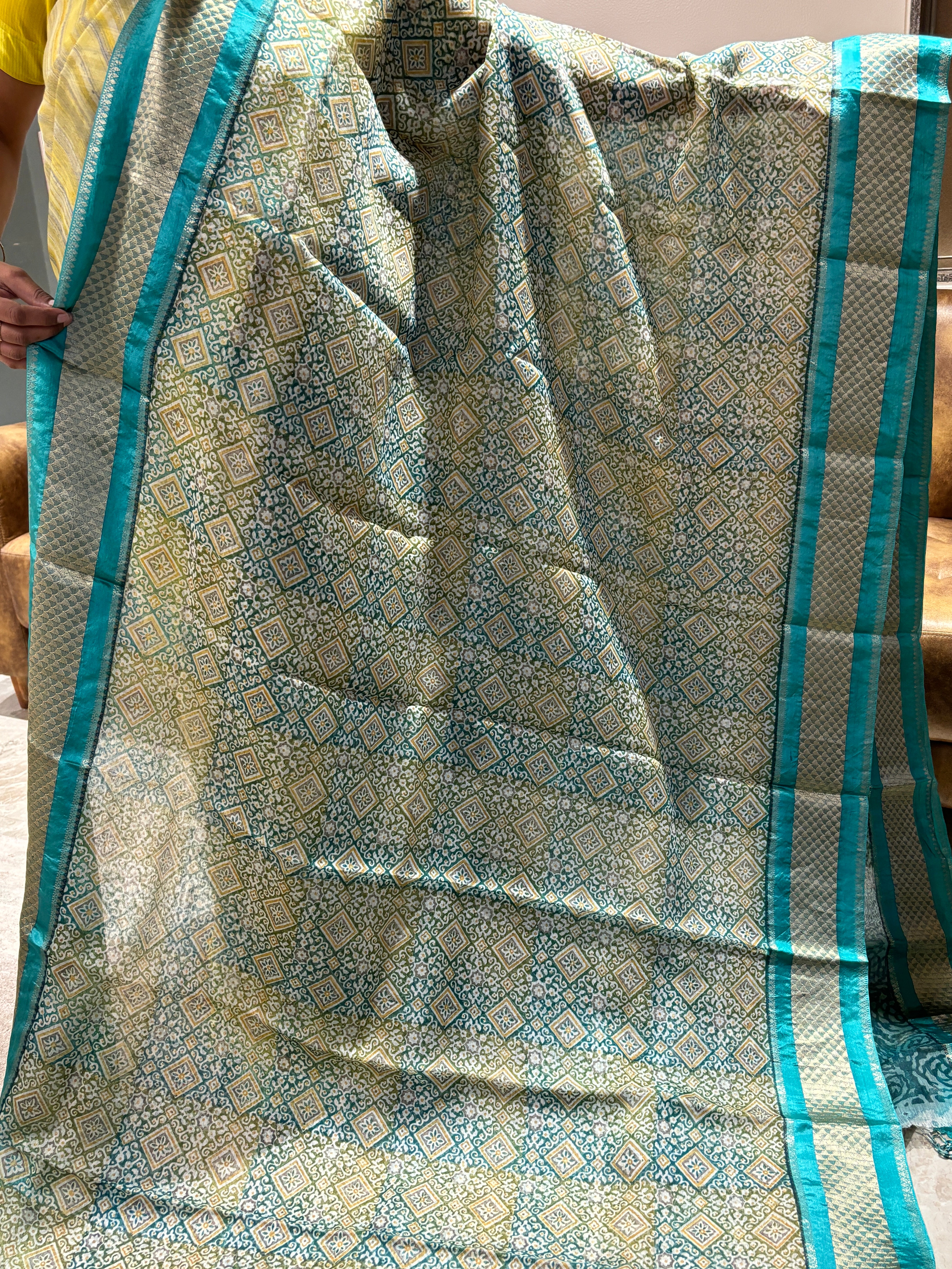 printed maheshwari saree