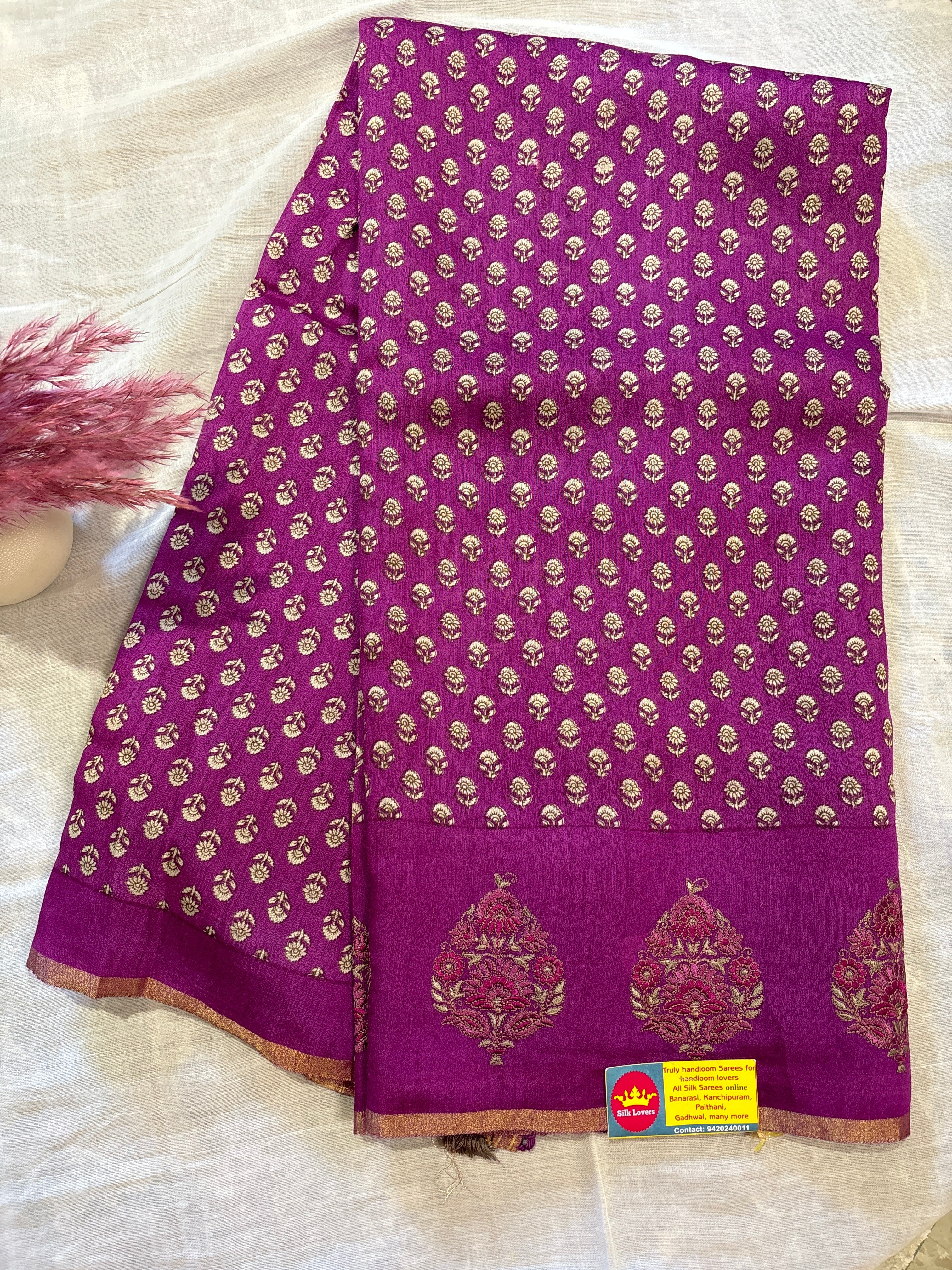 Pure Tusser silk saree