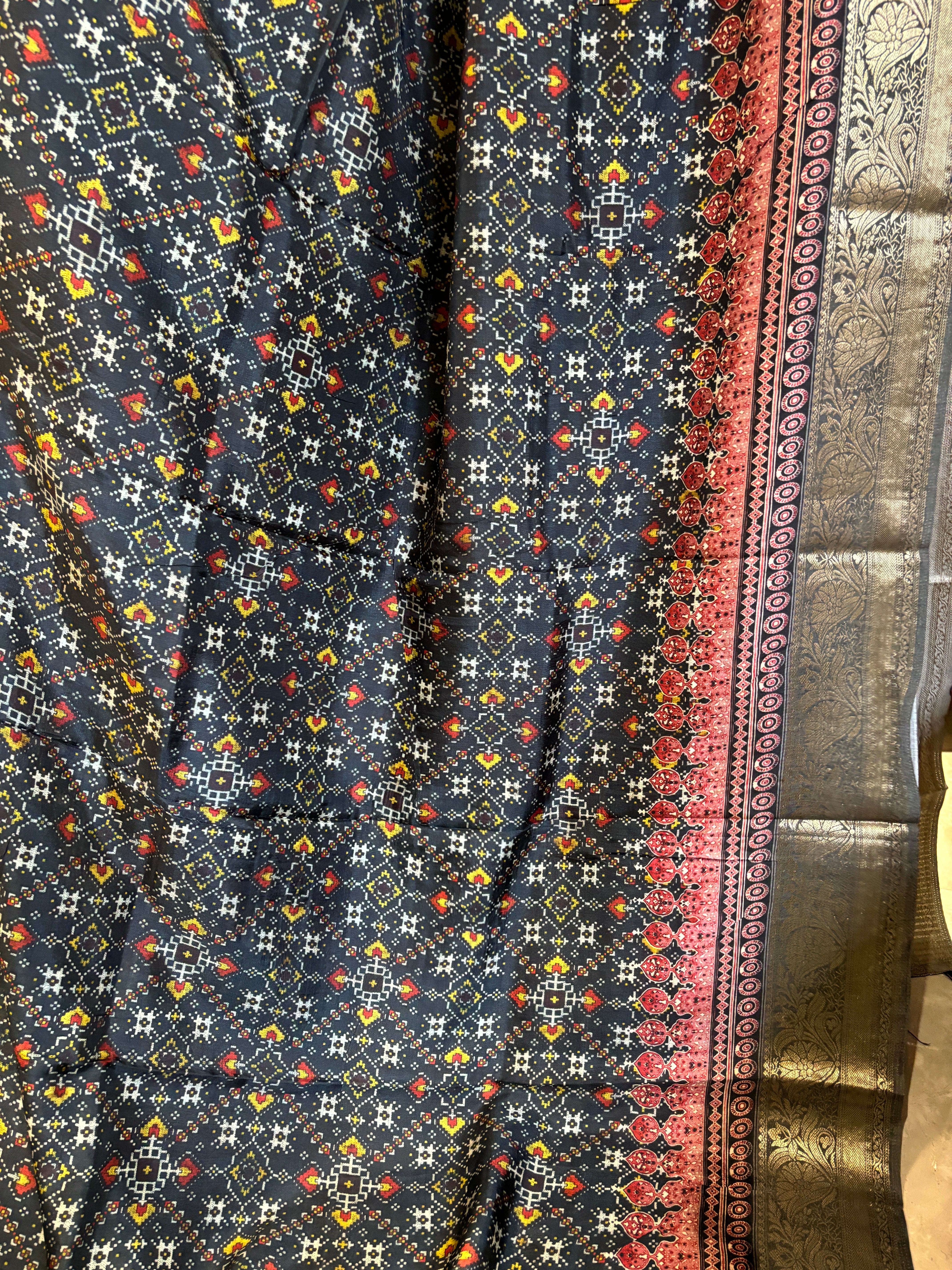 Pure dola silk digital printed saree