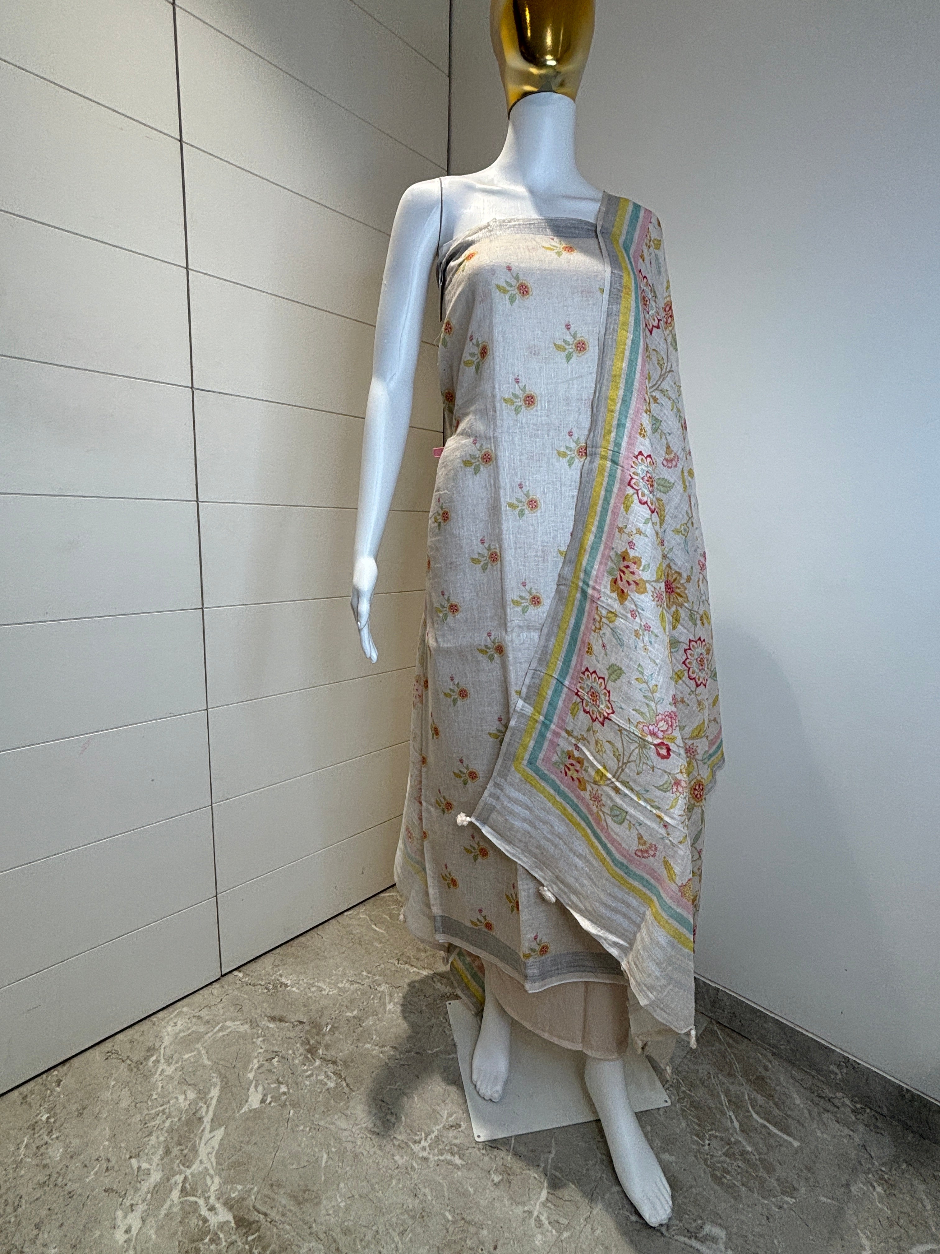 Pure linen off white Suit material