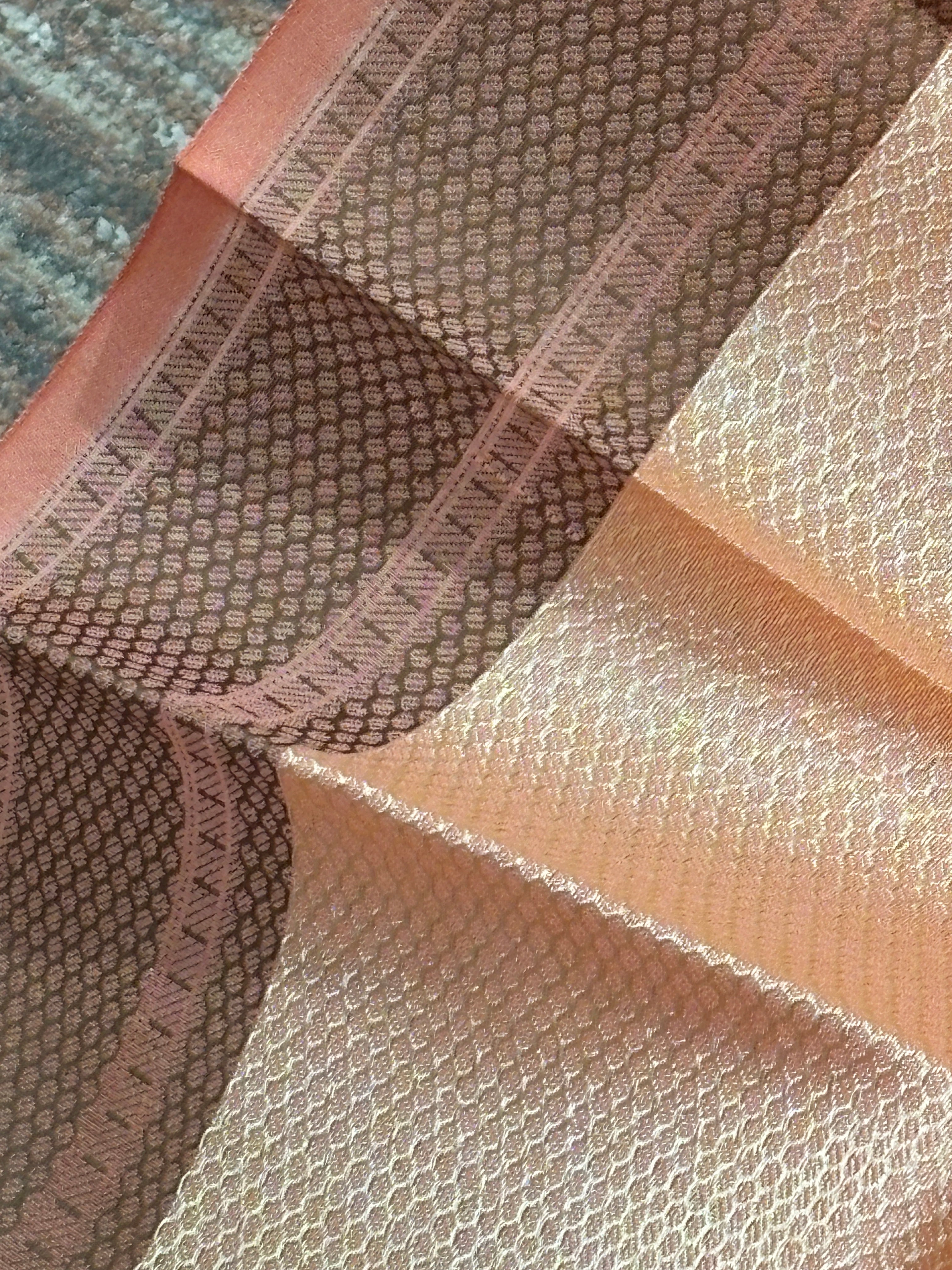 Pink and pink Banarasi mercerised cotton sarees.