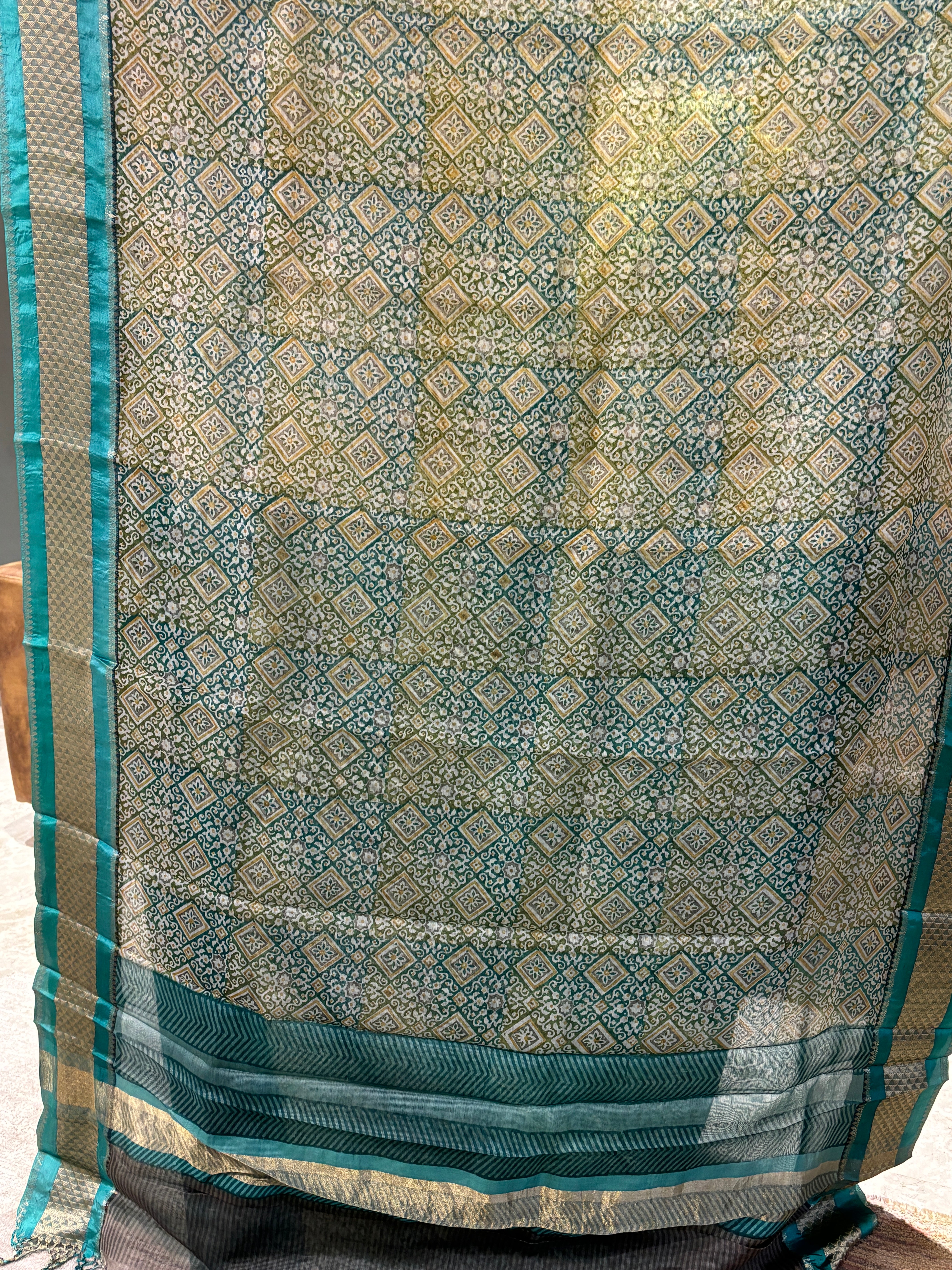 printed maheshwari saree