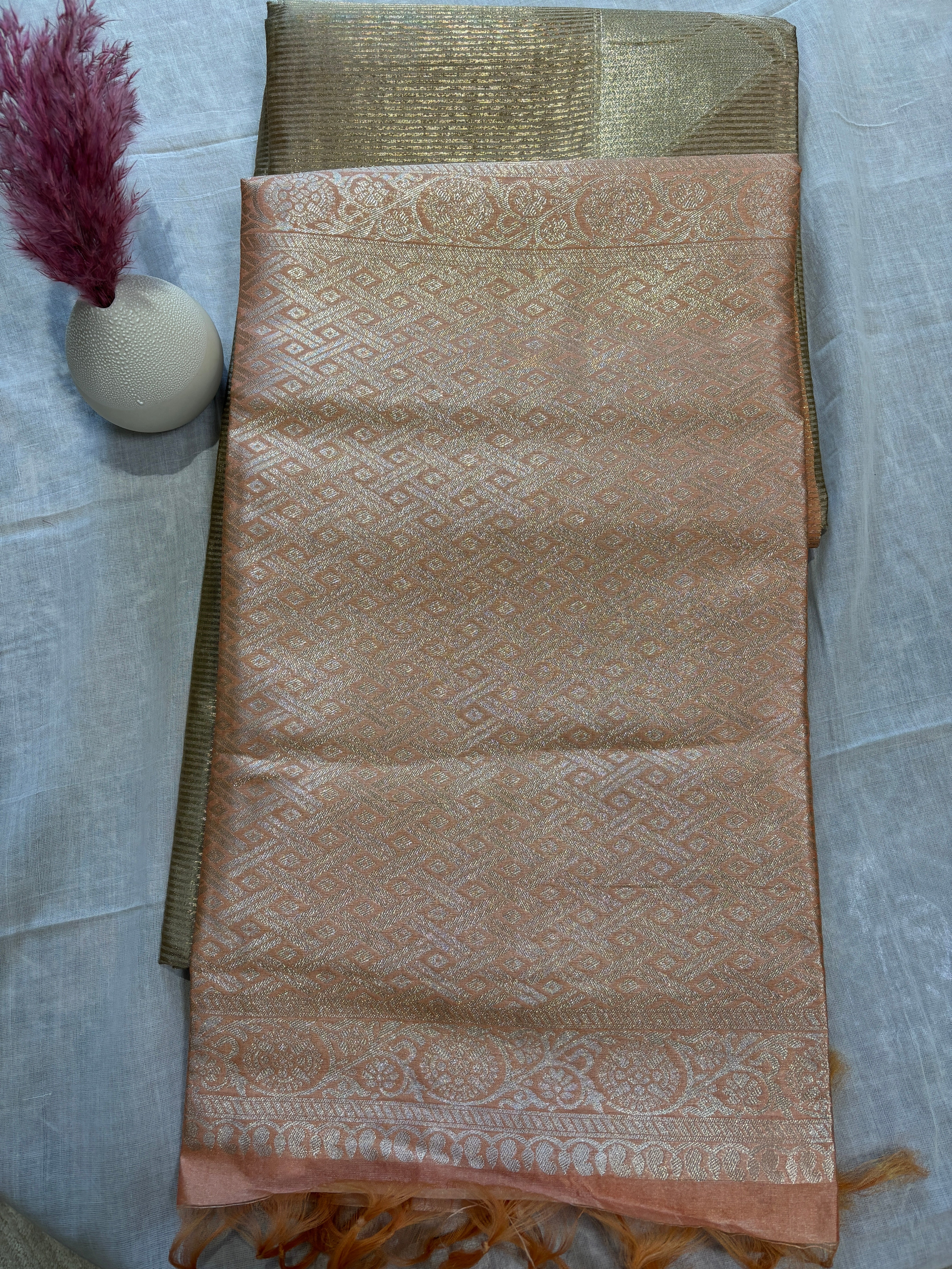 Art tusser tissue sarees