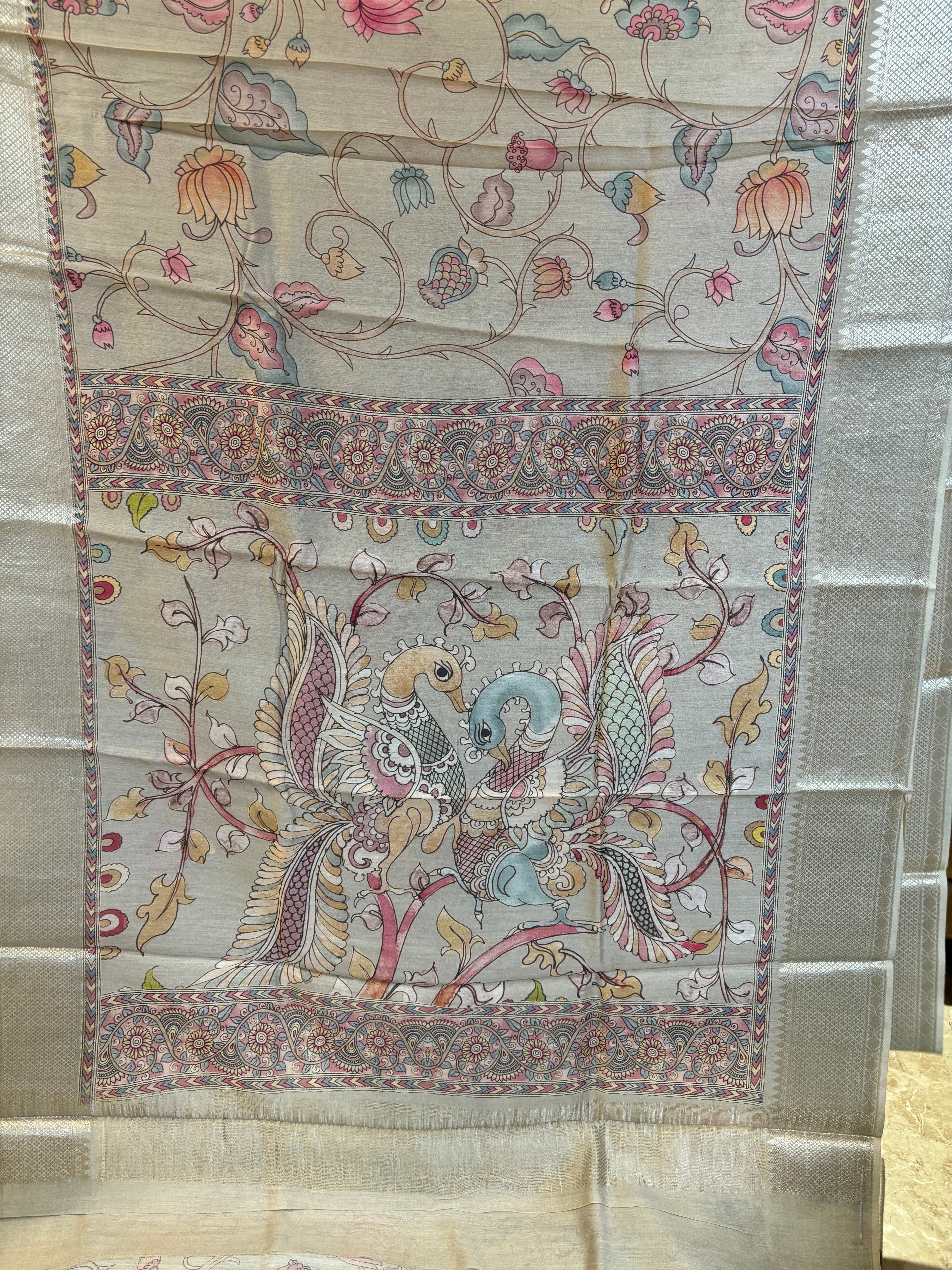 Munga silk Kalamkari saree