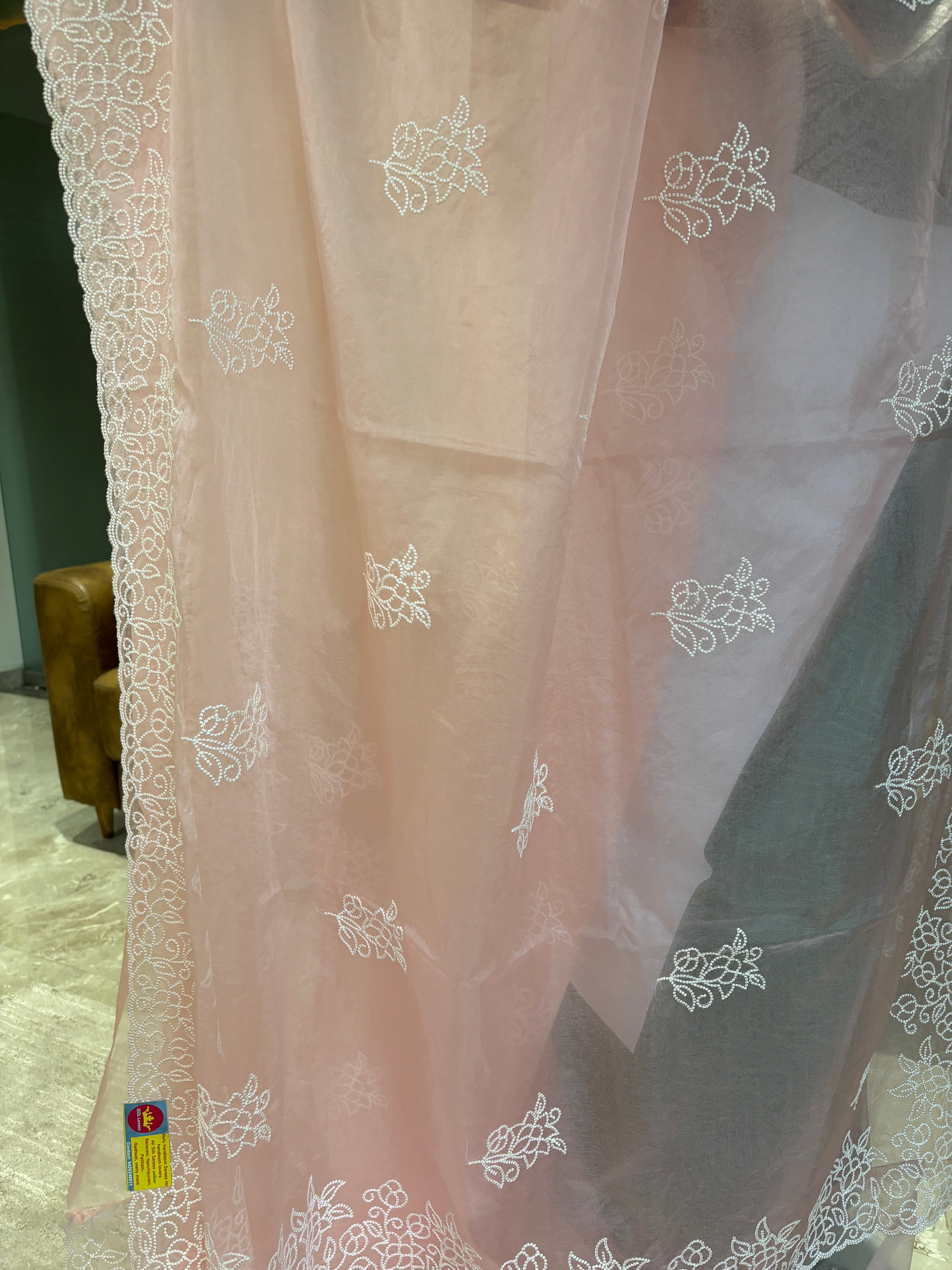 Baby pink organza