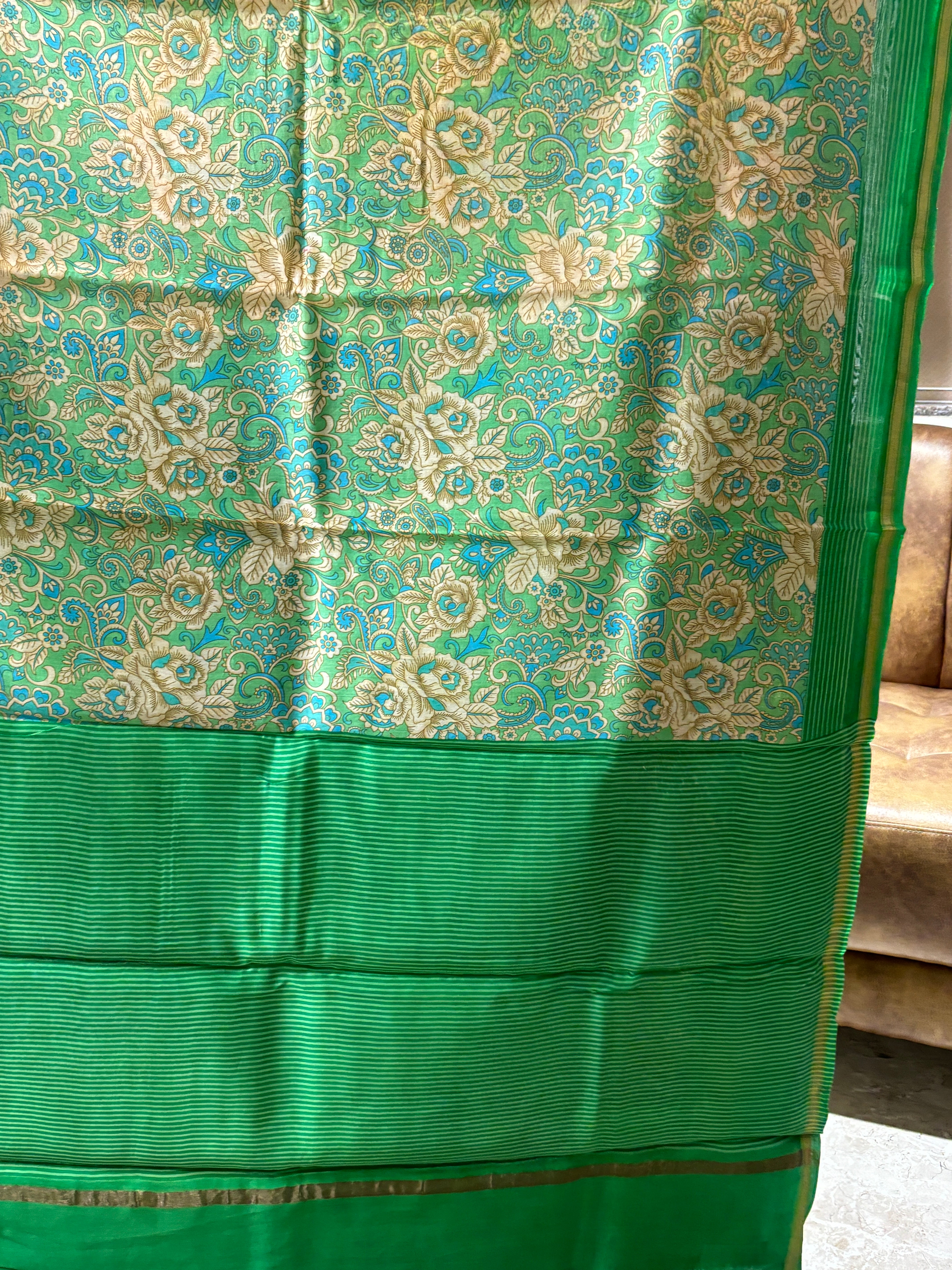 Pure Chanderi cotton printed saree