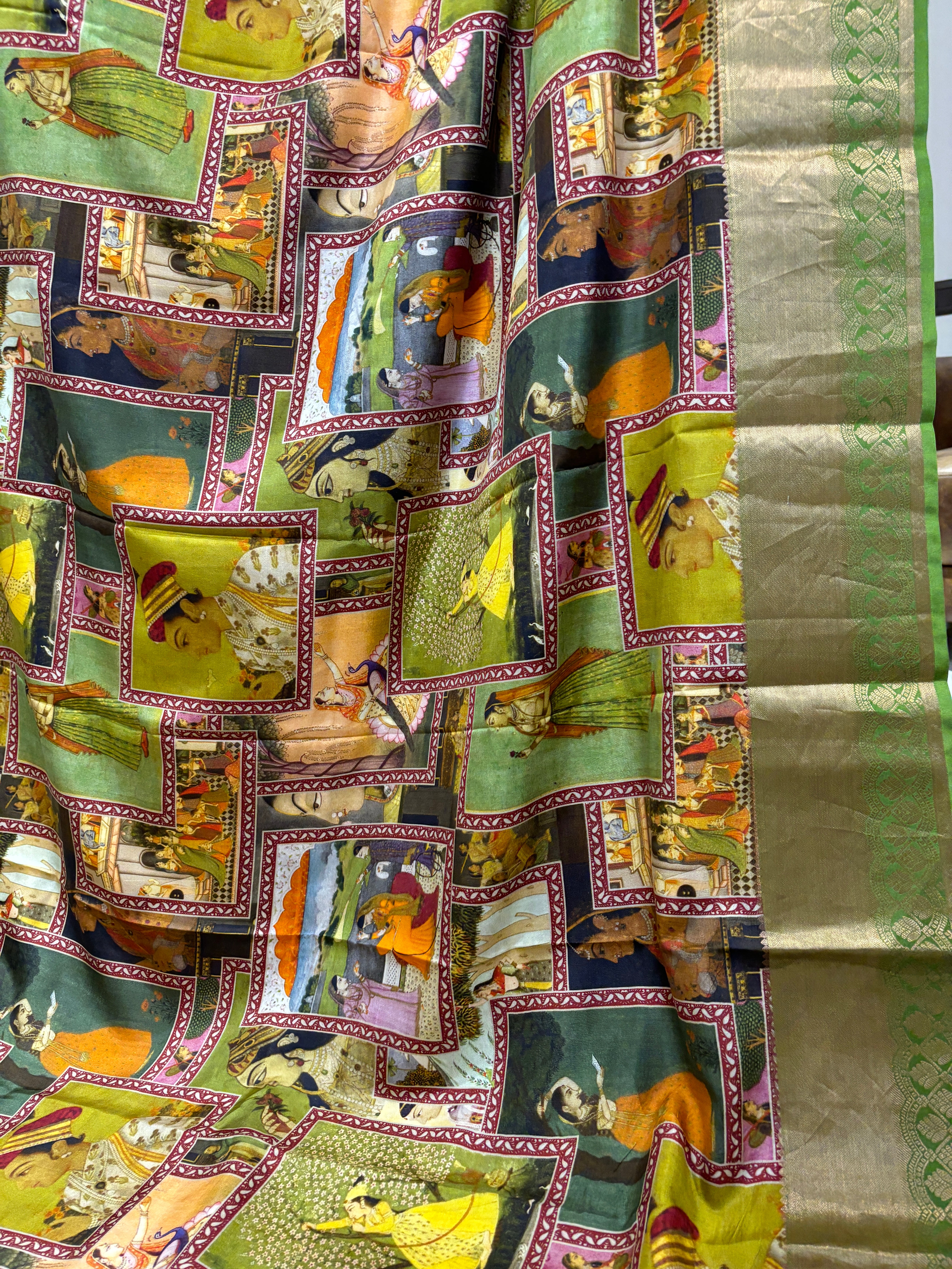 Pure silk digital printed saree