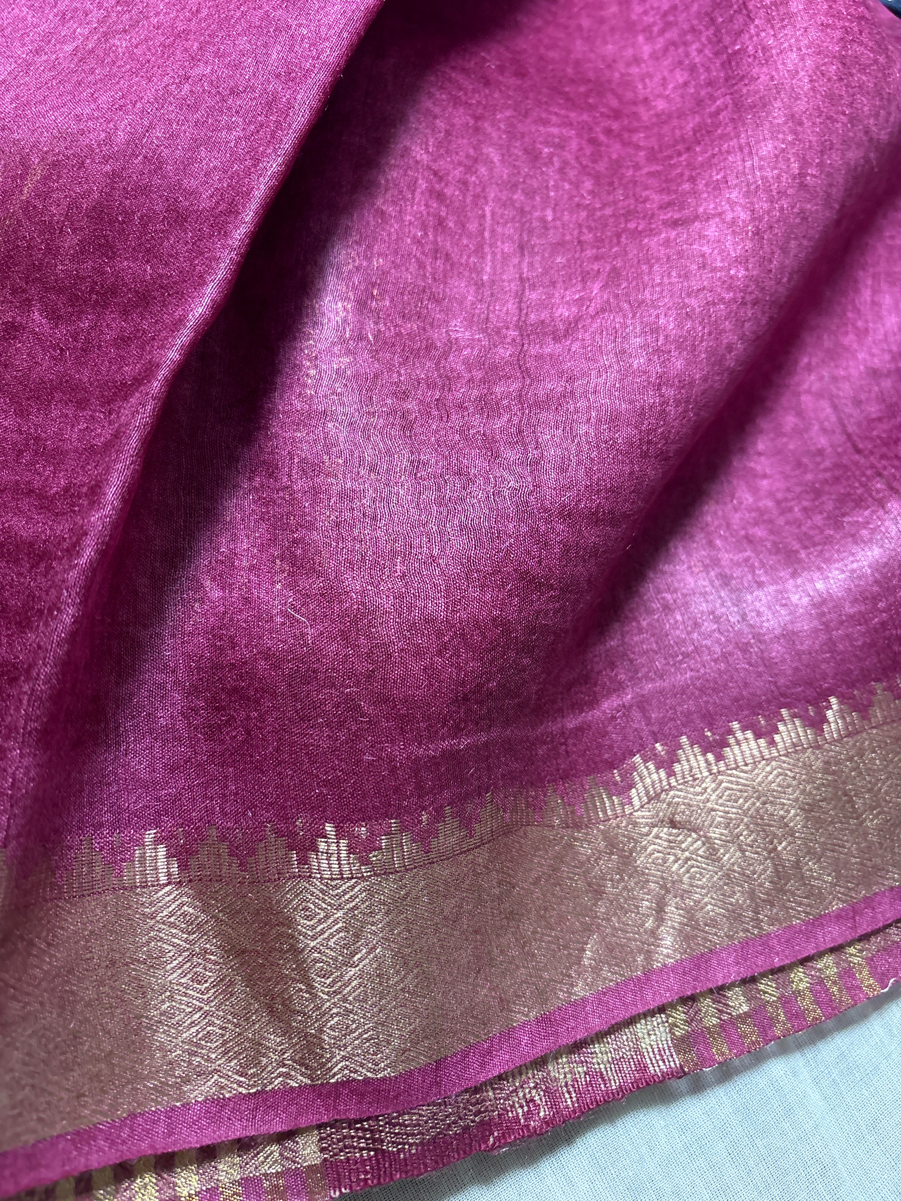 Pure silk printed Tusser saree