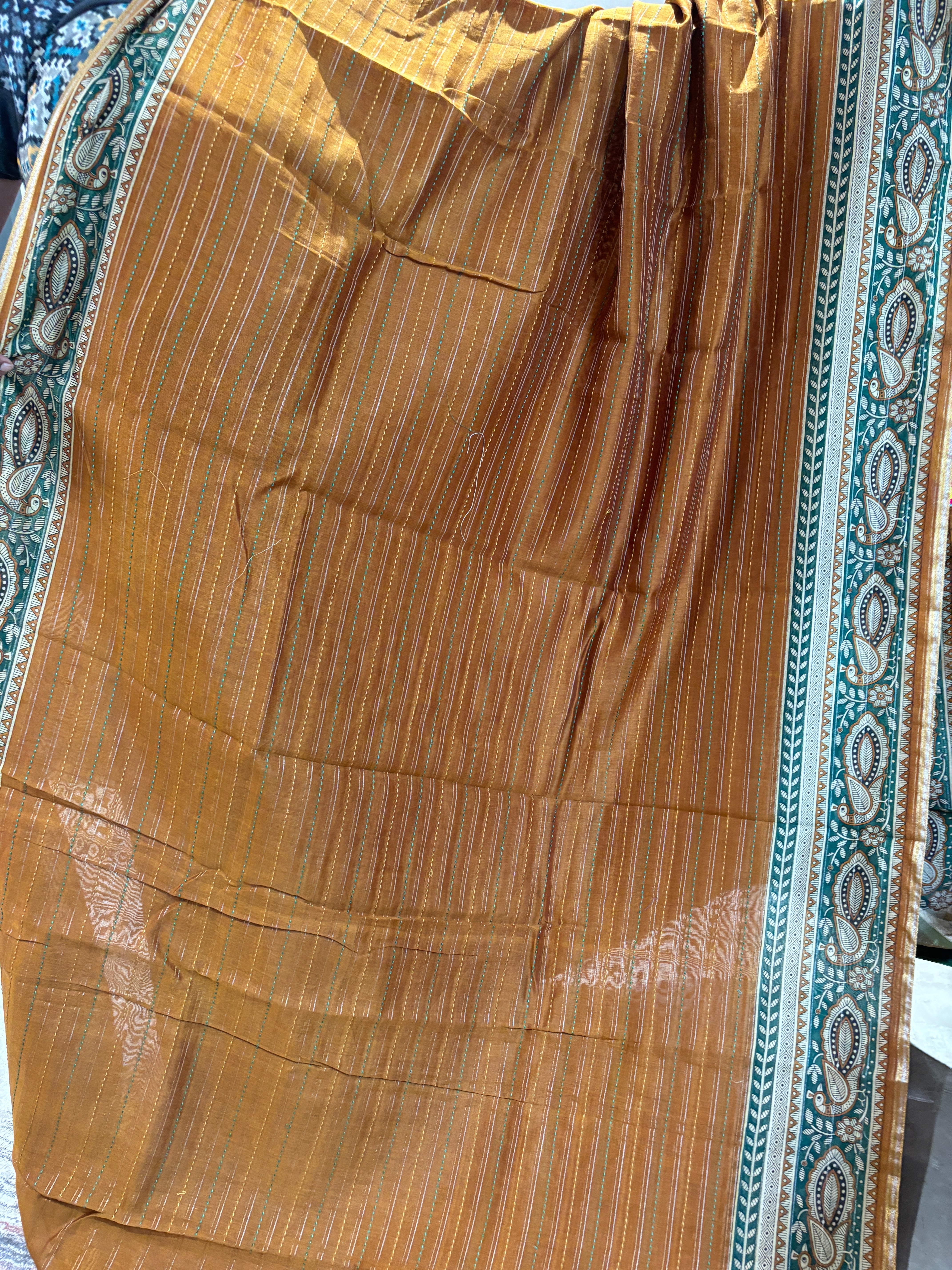 Pure cotton Madhubani printed saree