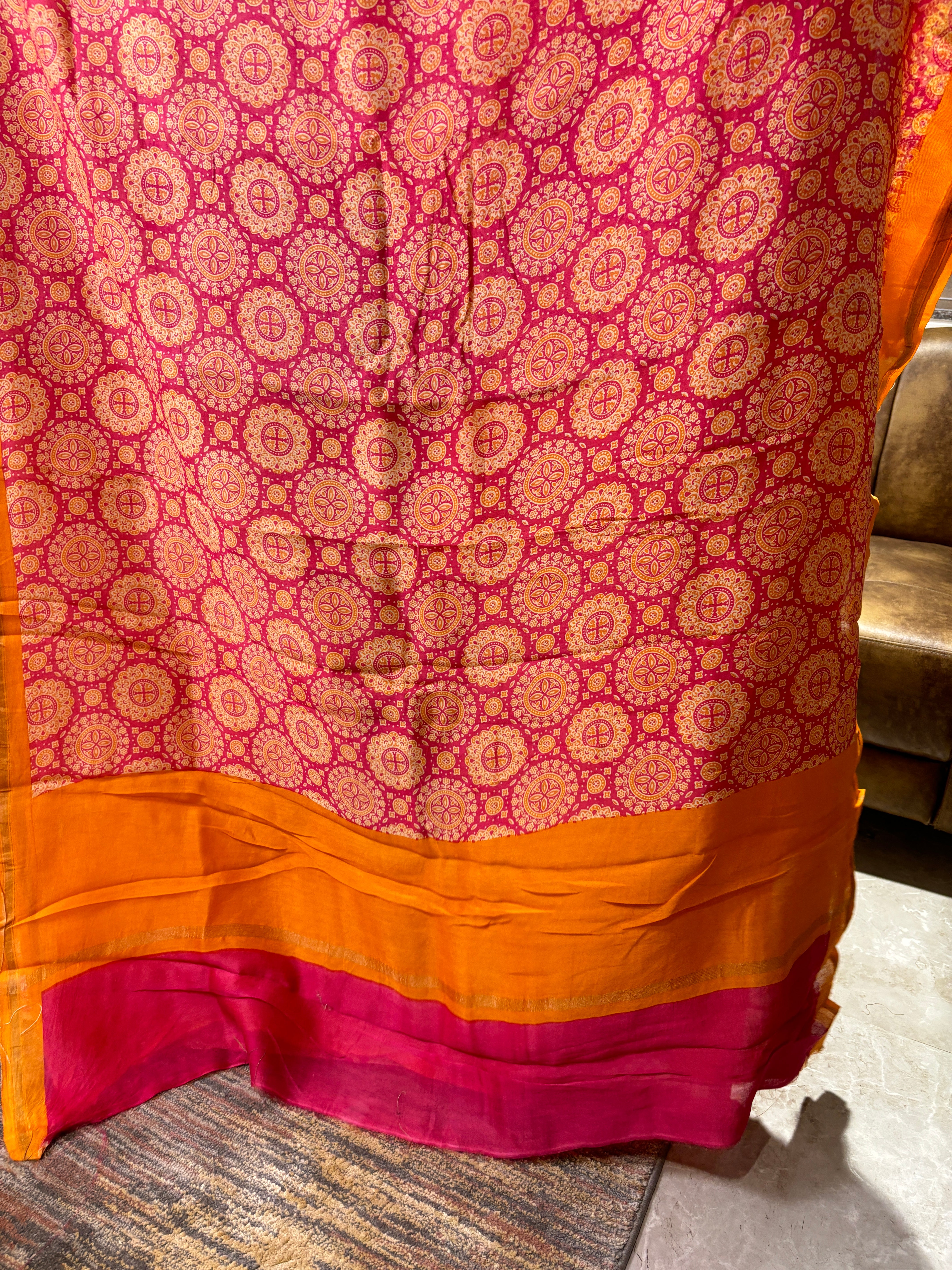 Soft printed Chanderi cotton