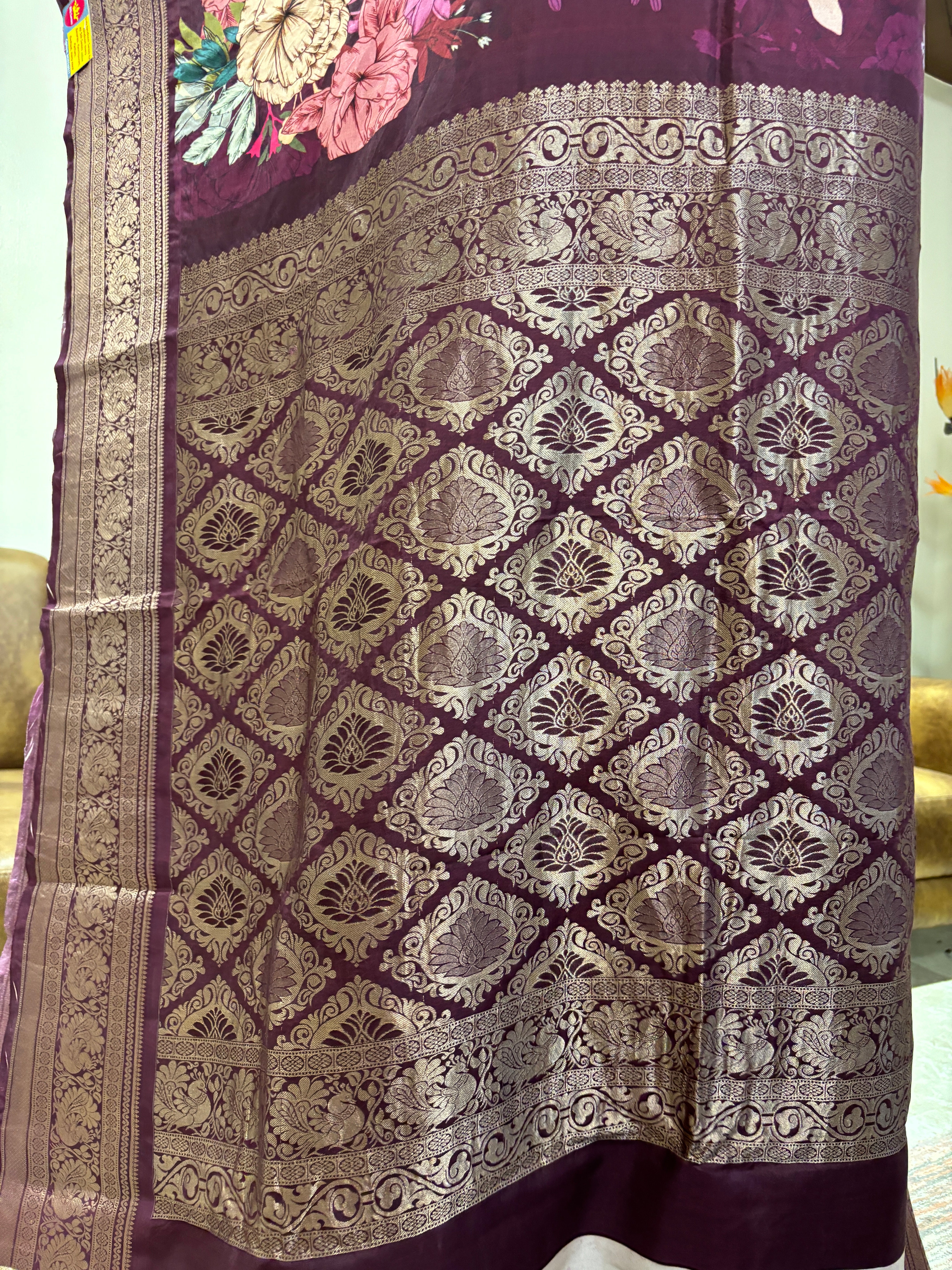 Pure silk digital printed saree