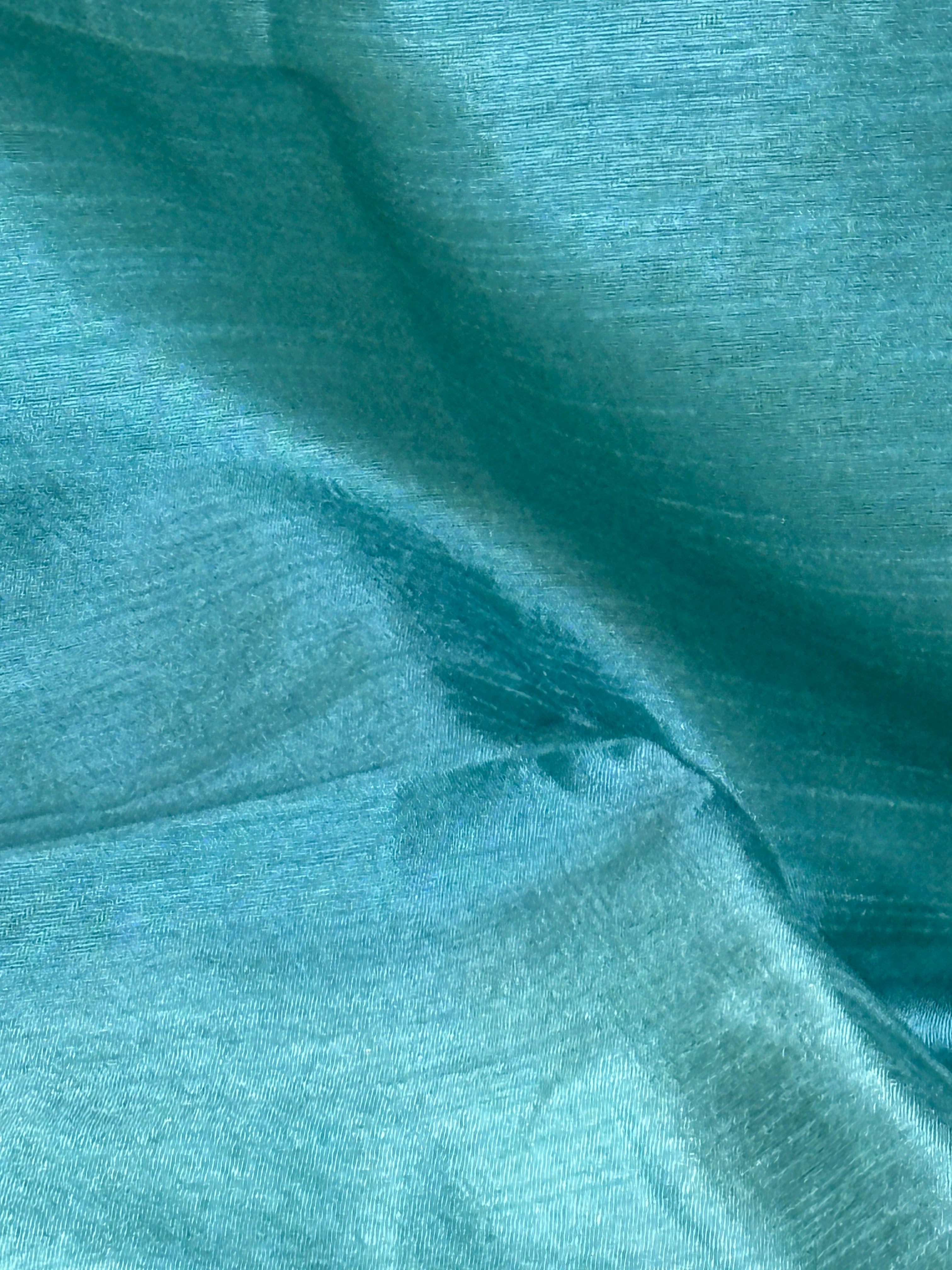 Sea blue Supernet saree