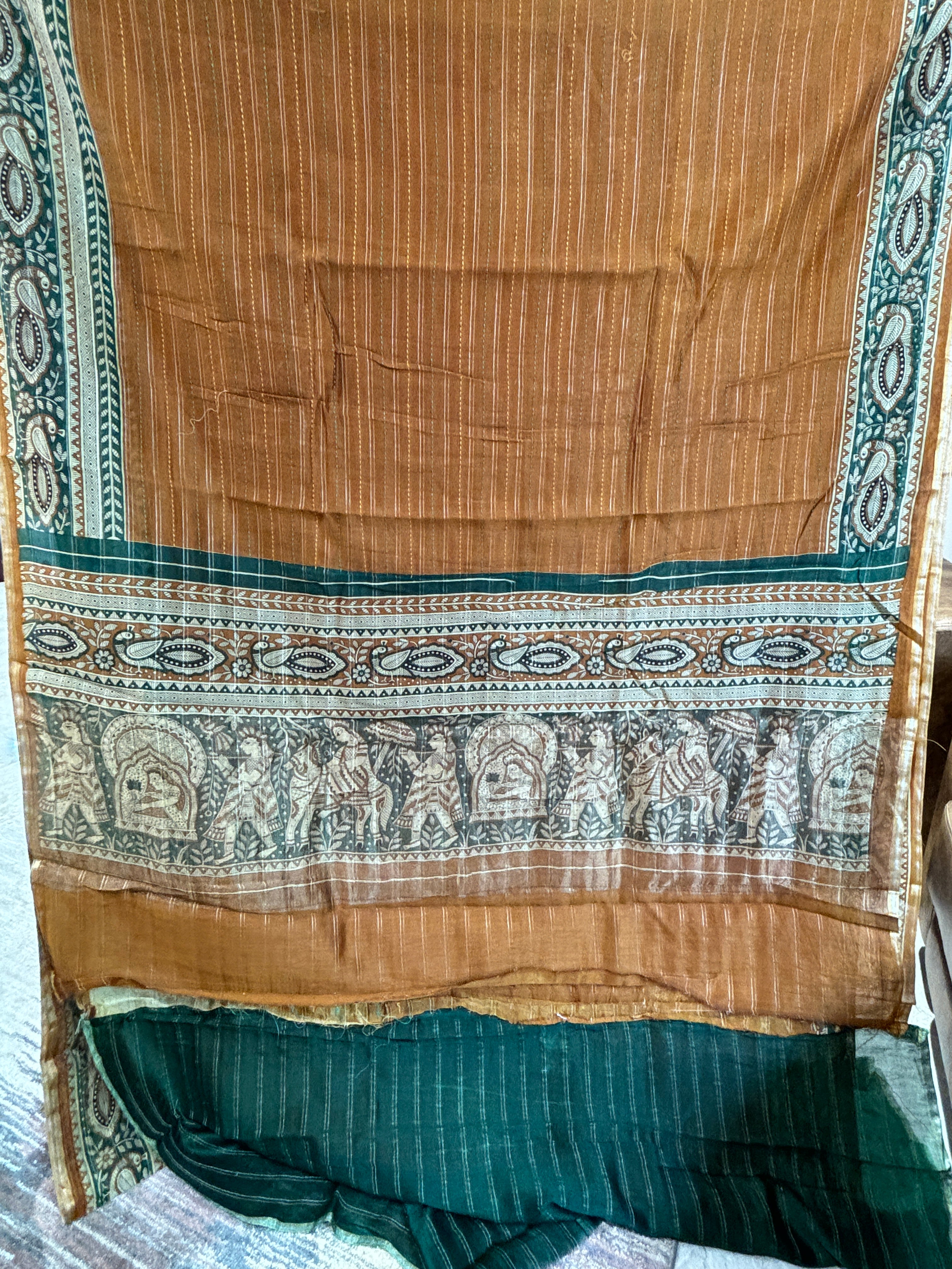 Pure cotton Madhubani printed saree