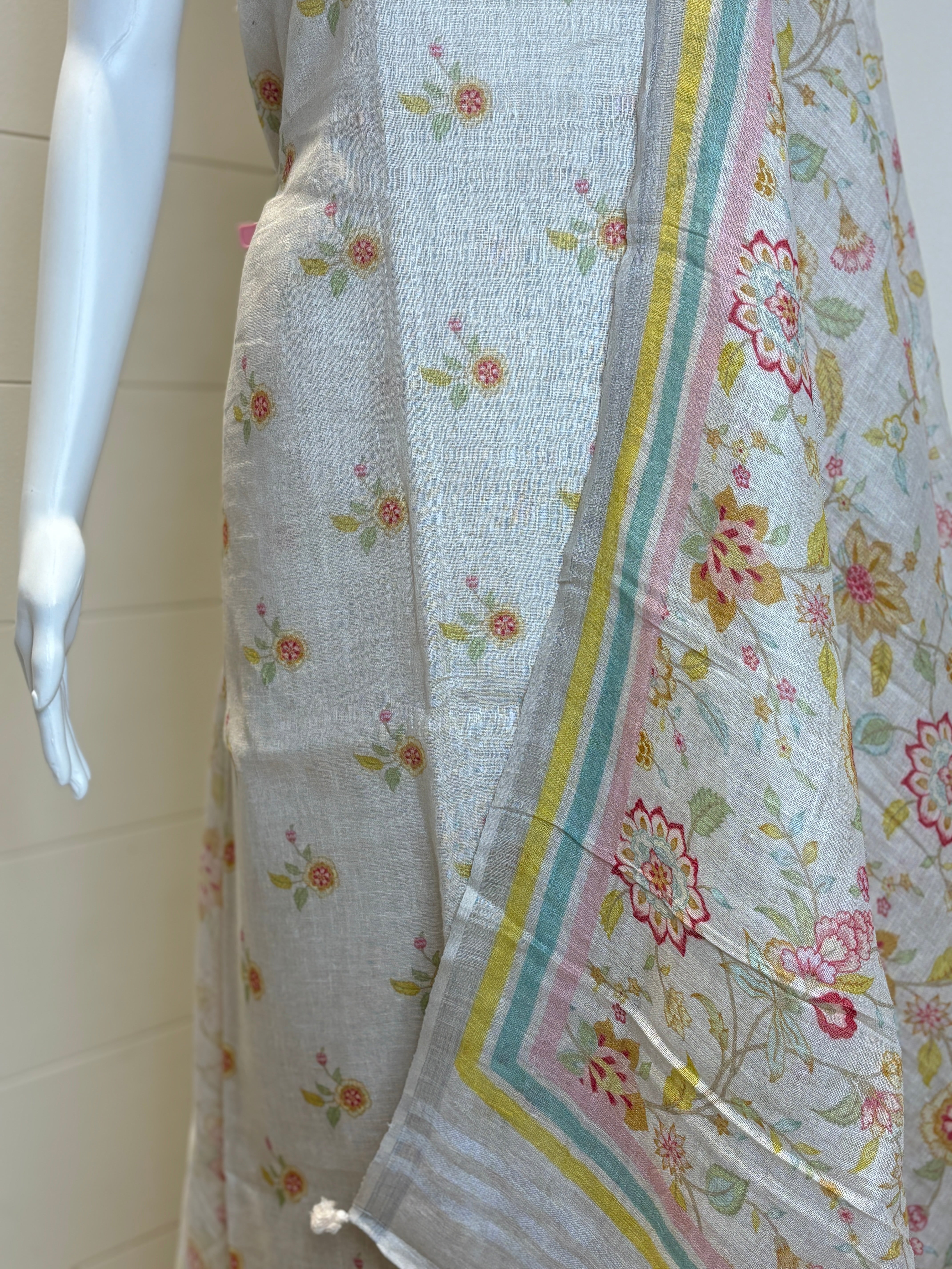 Pure linen off white Suit material