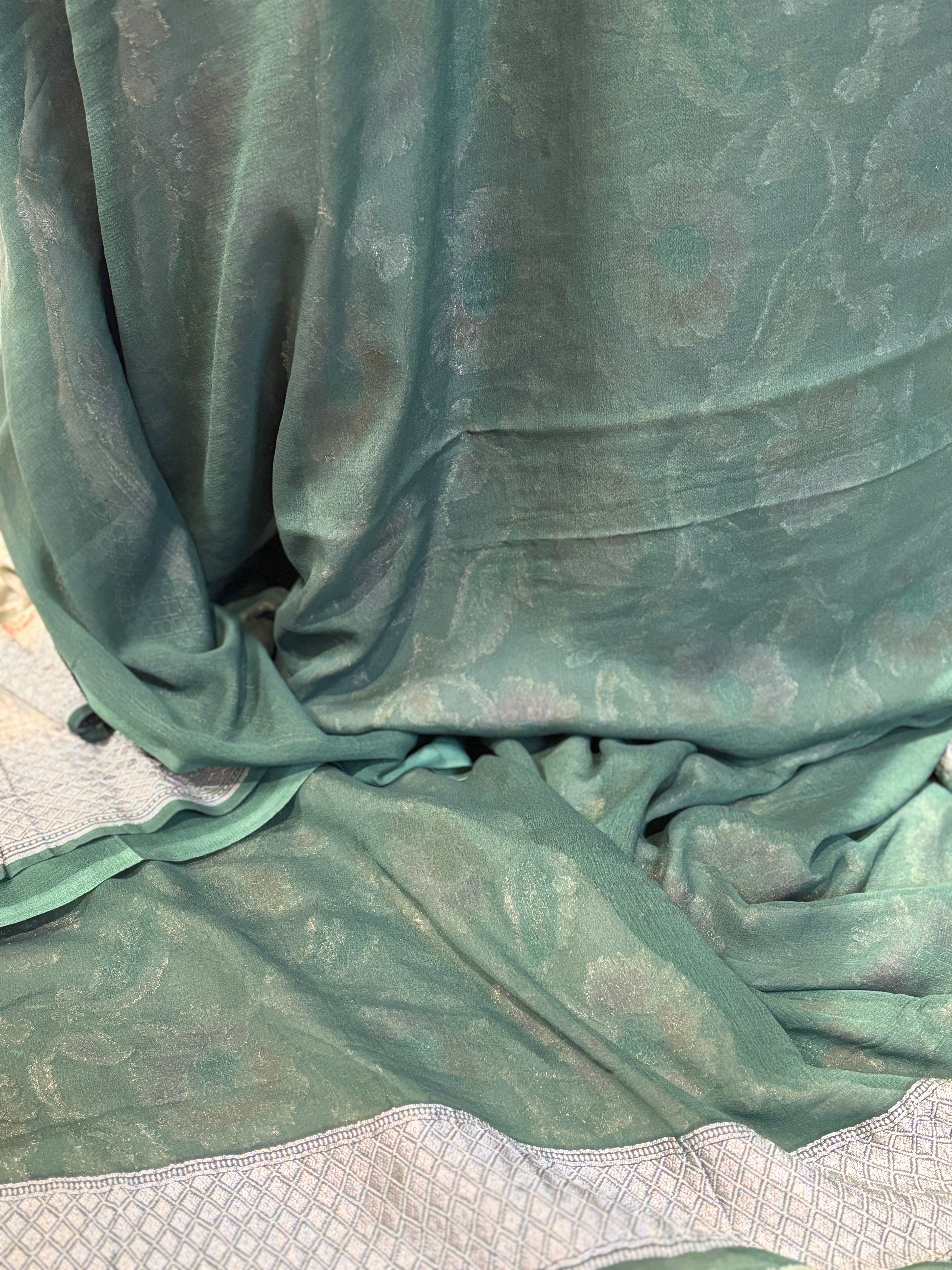 Pure khaddi georget saree (Banarasi saree)