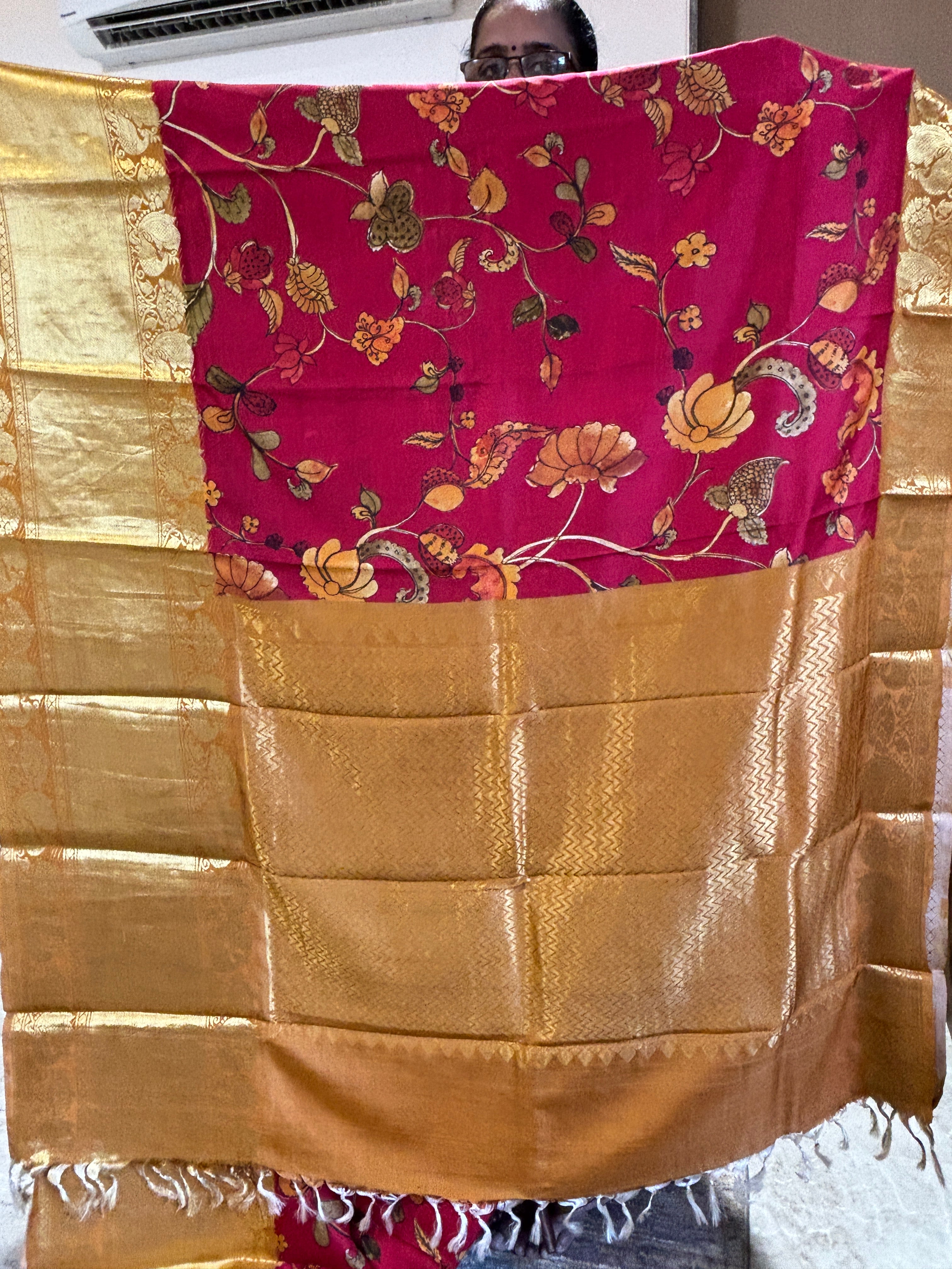 Digital printed Dharmavaram silk
