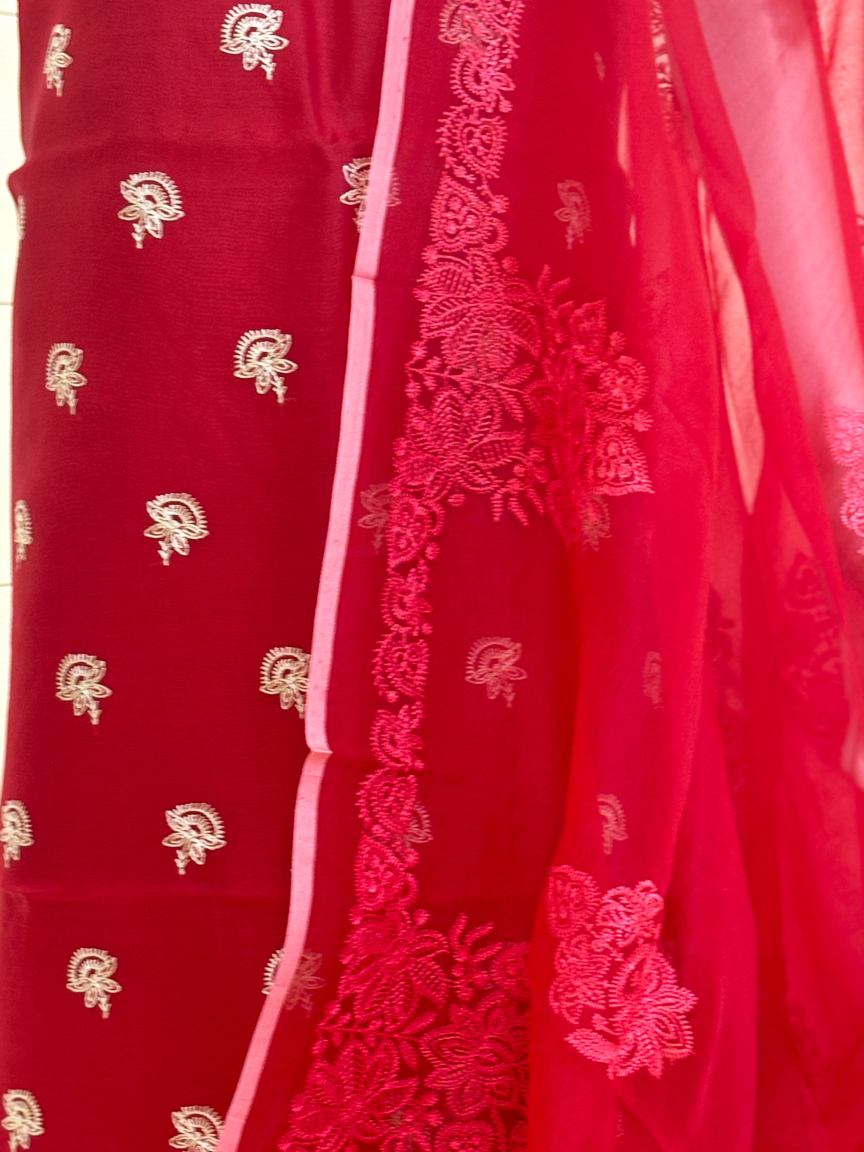 pure organza suit material