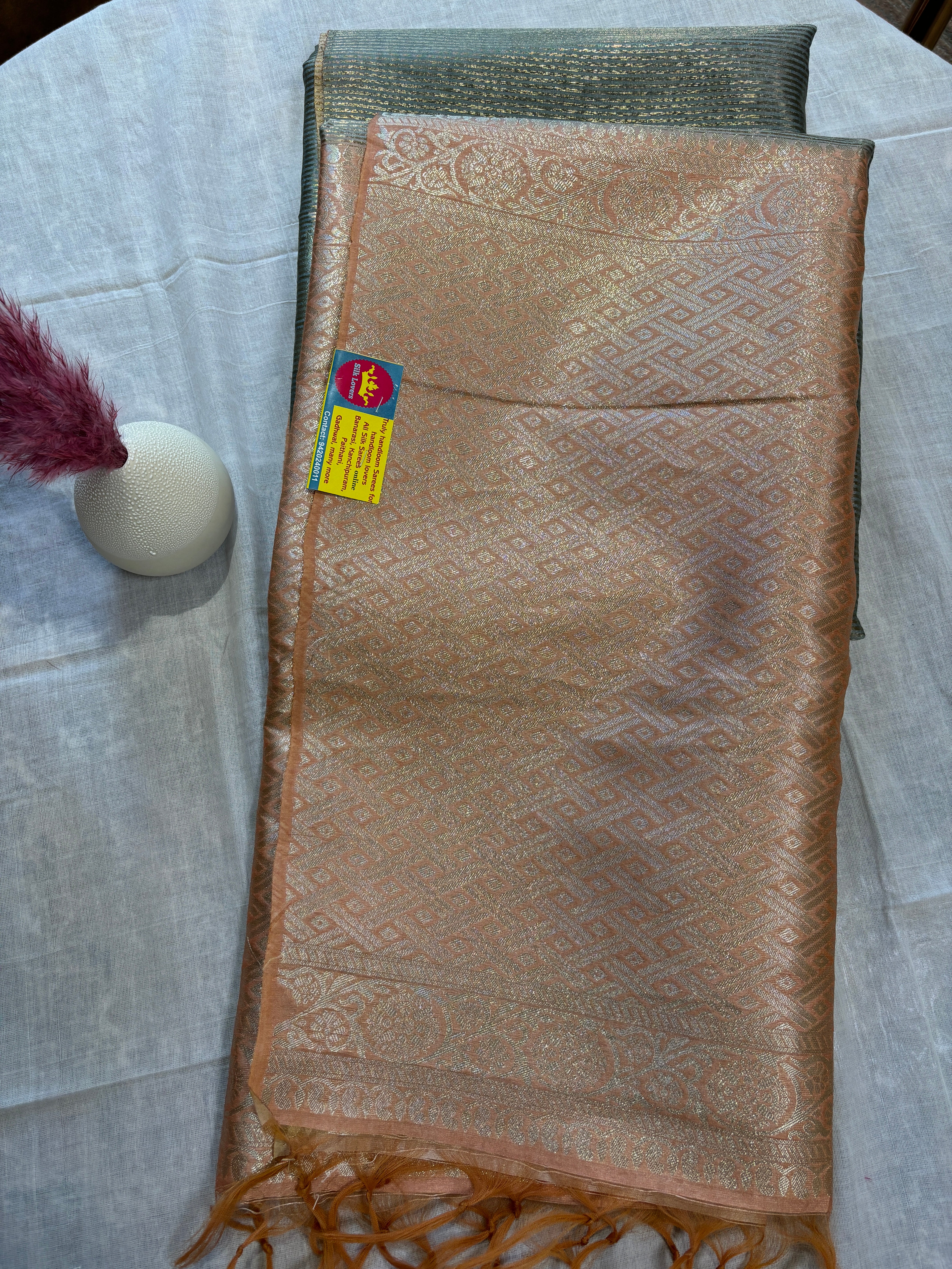 Art tusser tissue sarees