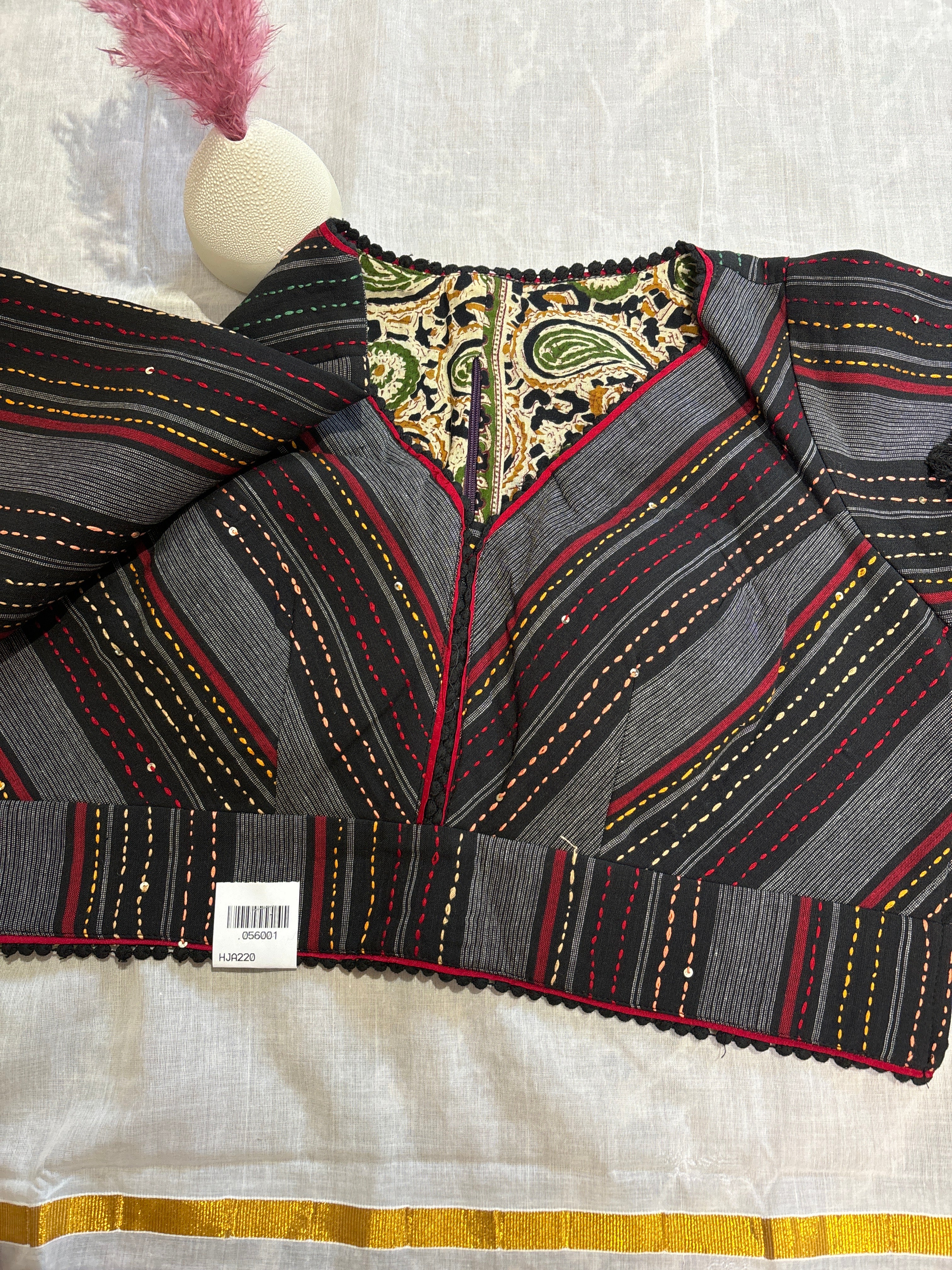 Pure cotton checked saree