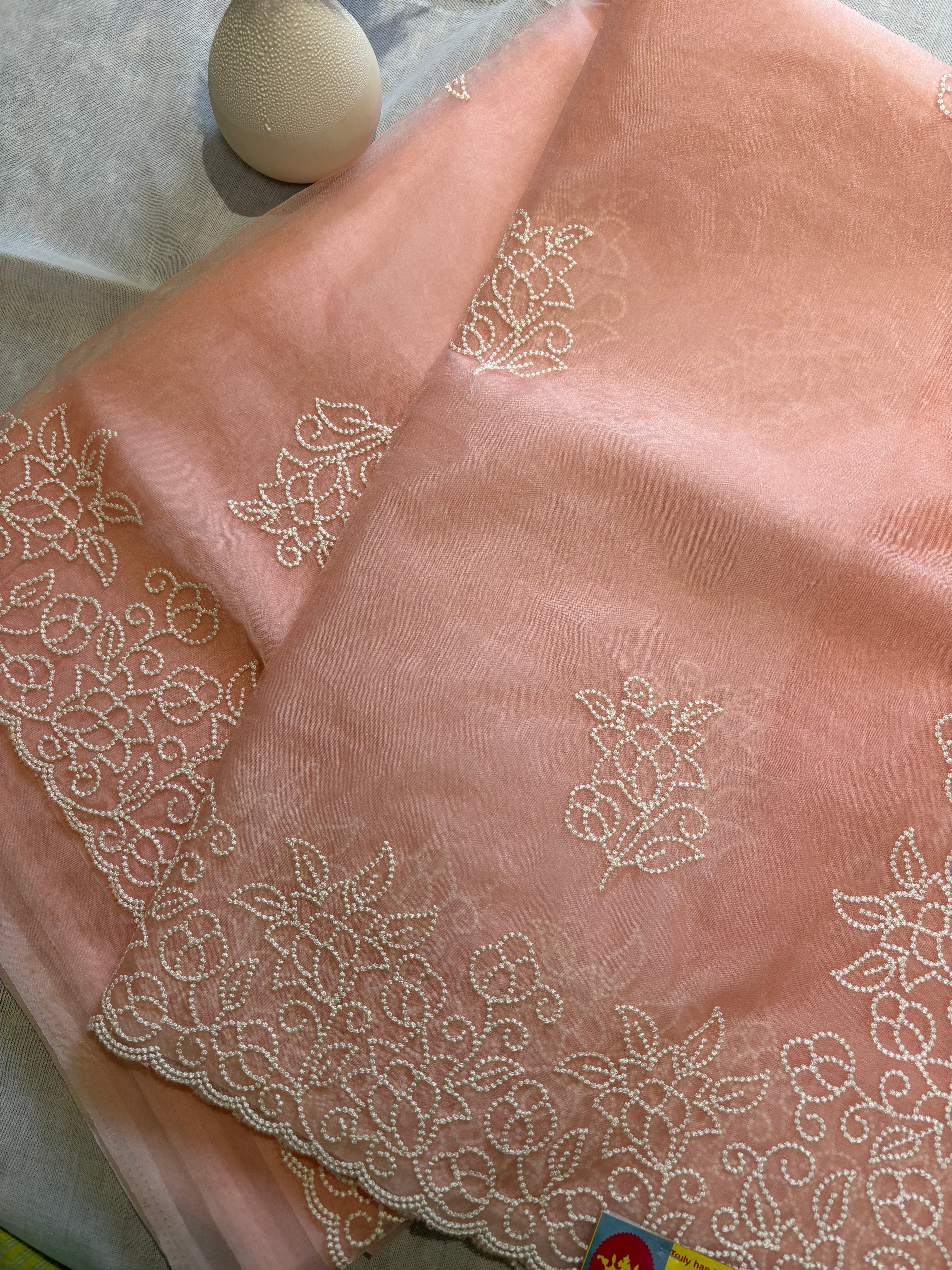 Baby pink organza