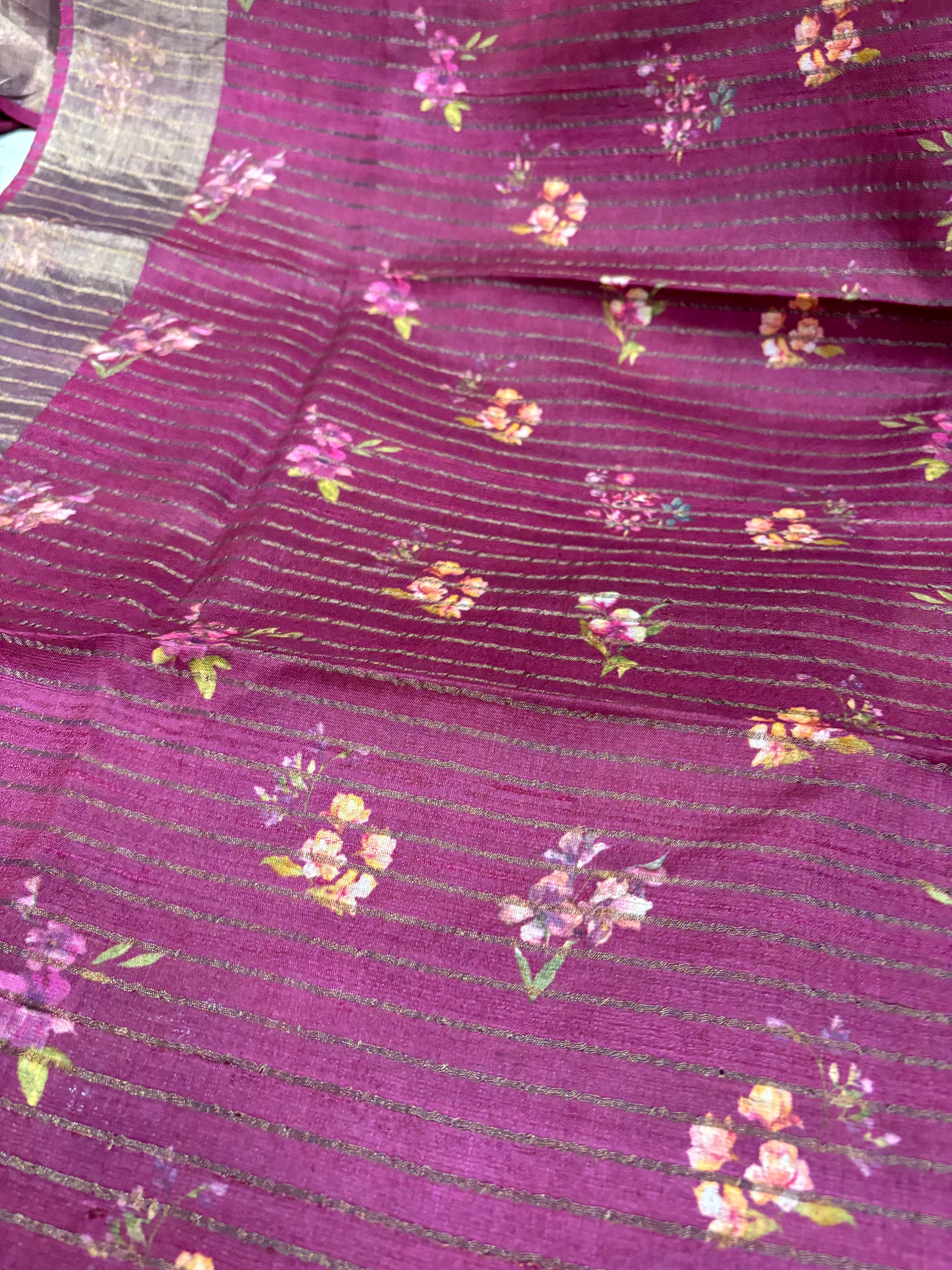 Pure Tusser silk saree