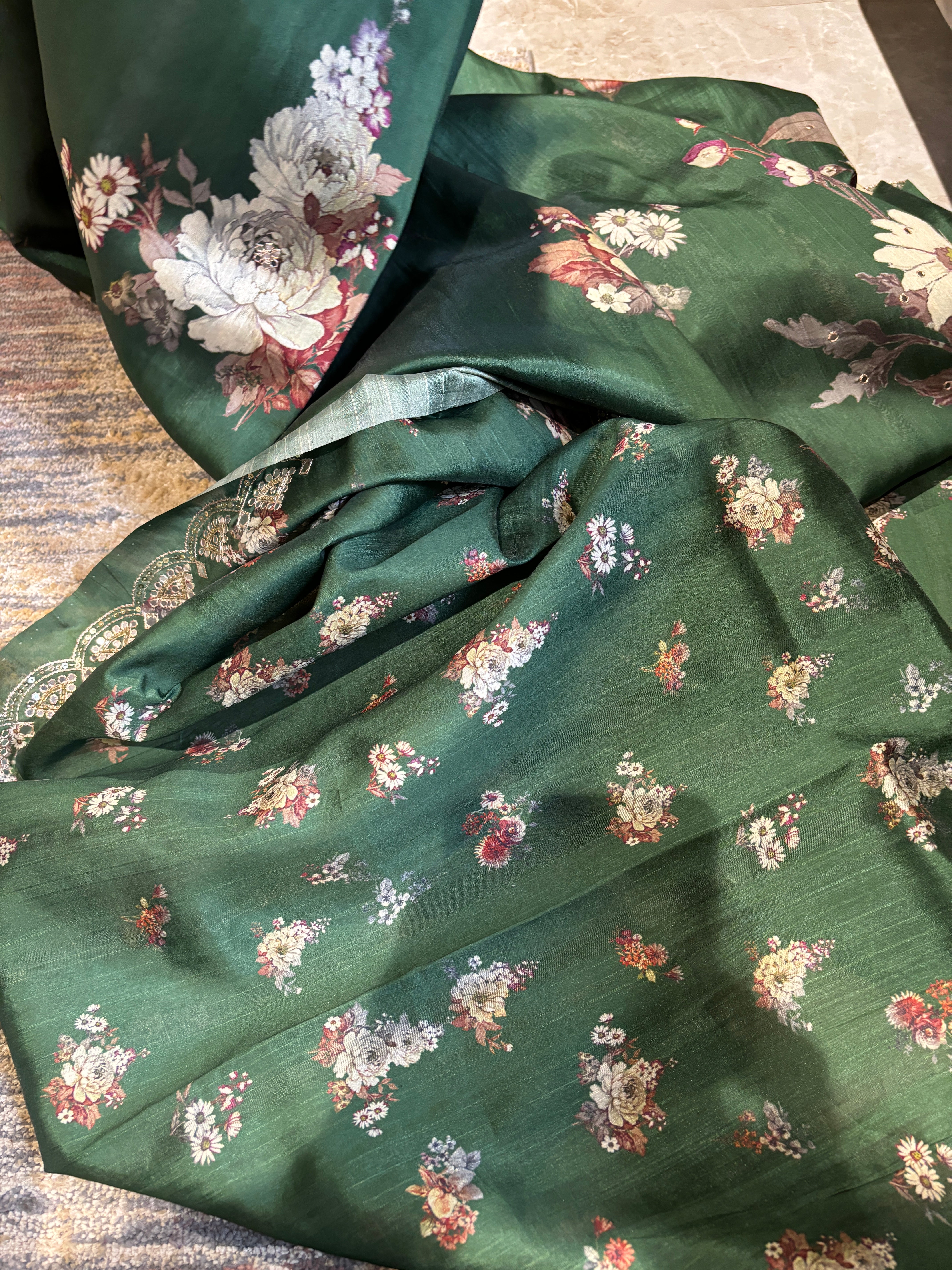 Pure Tusser silk saree