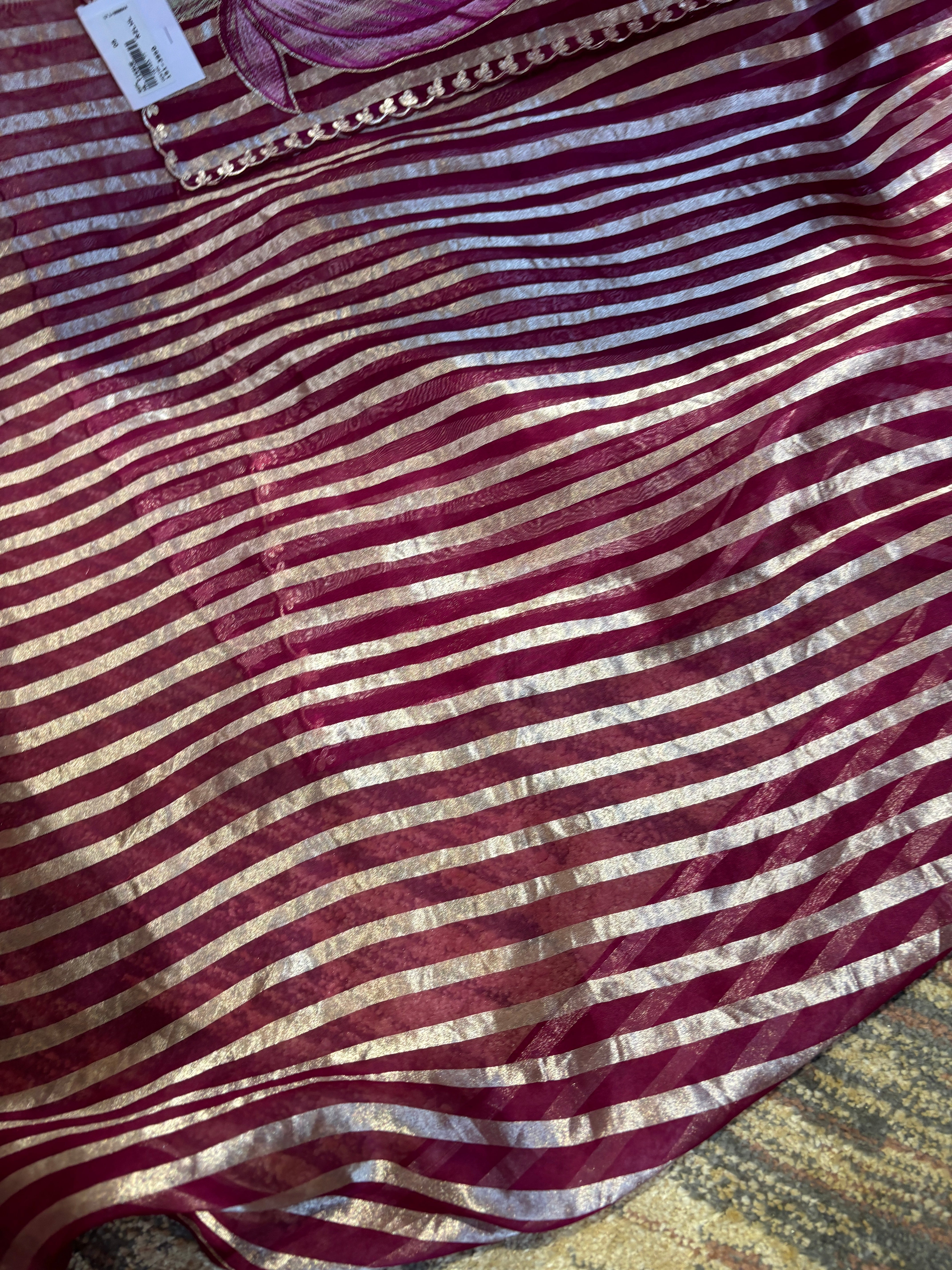 Pure tissue kora saree