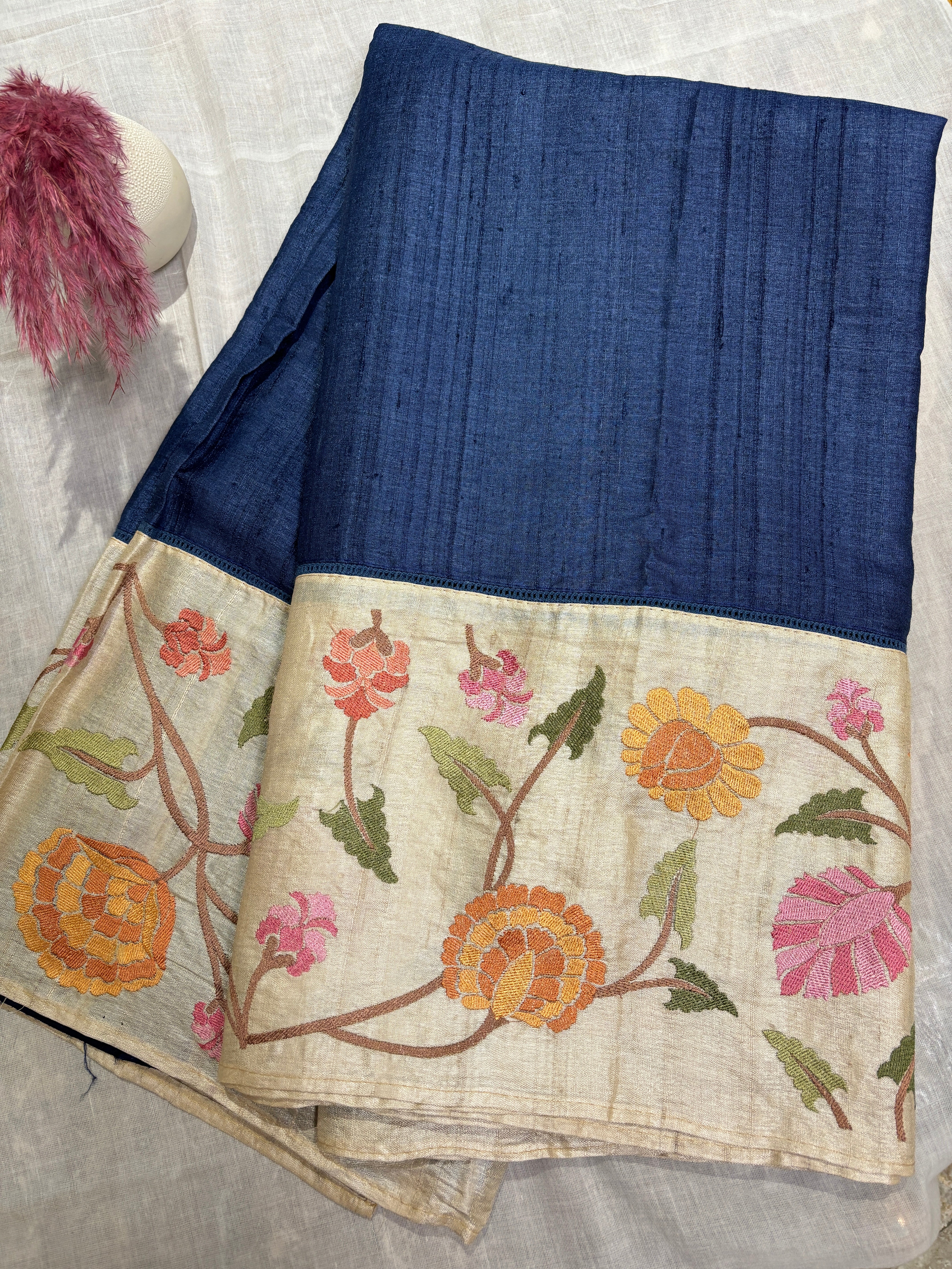 Pure Tusser silk saree