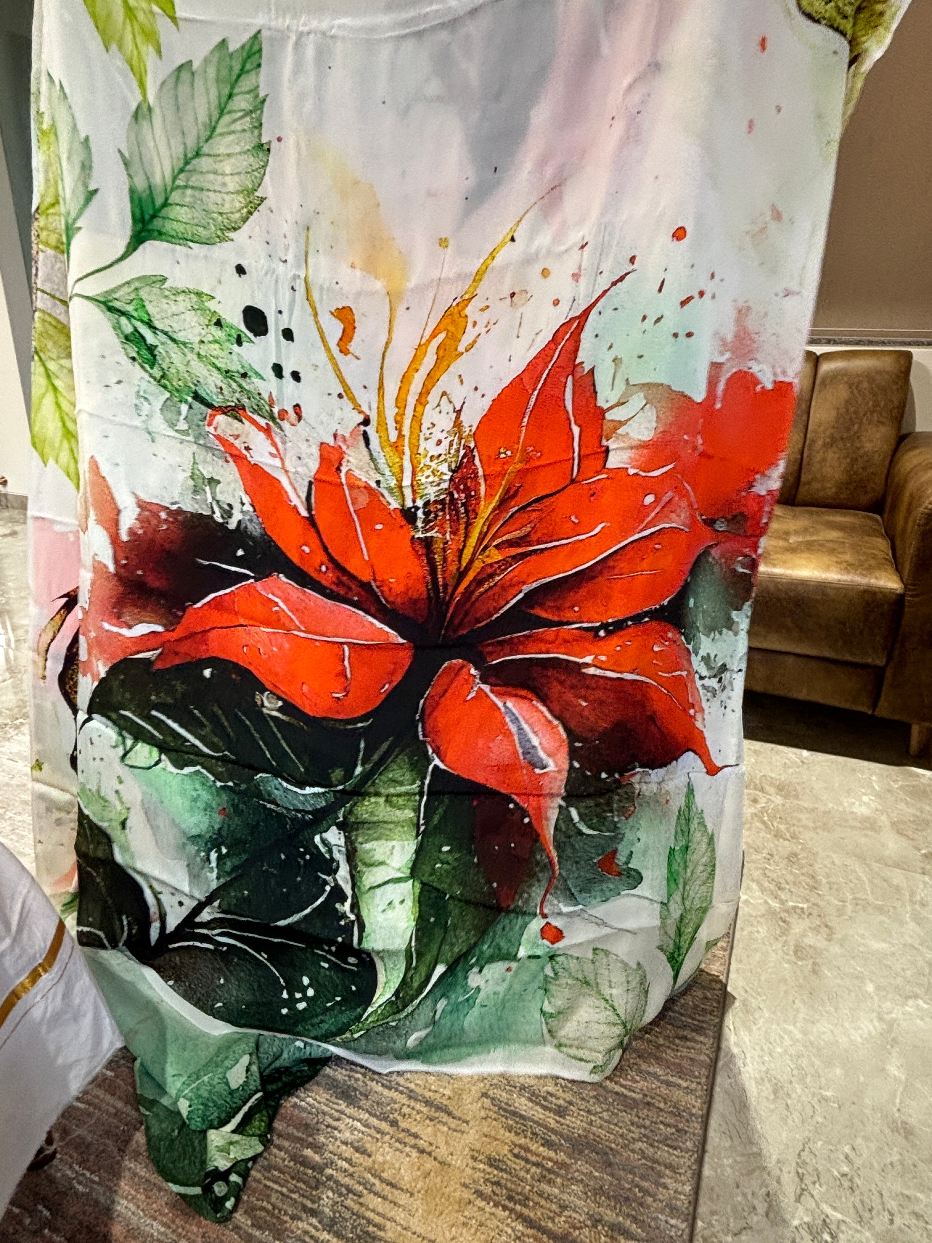 Pure crepe silk digital printed sarees